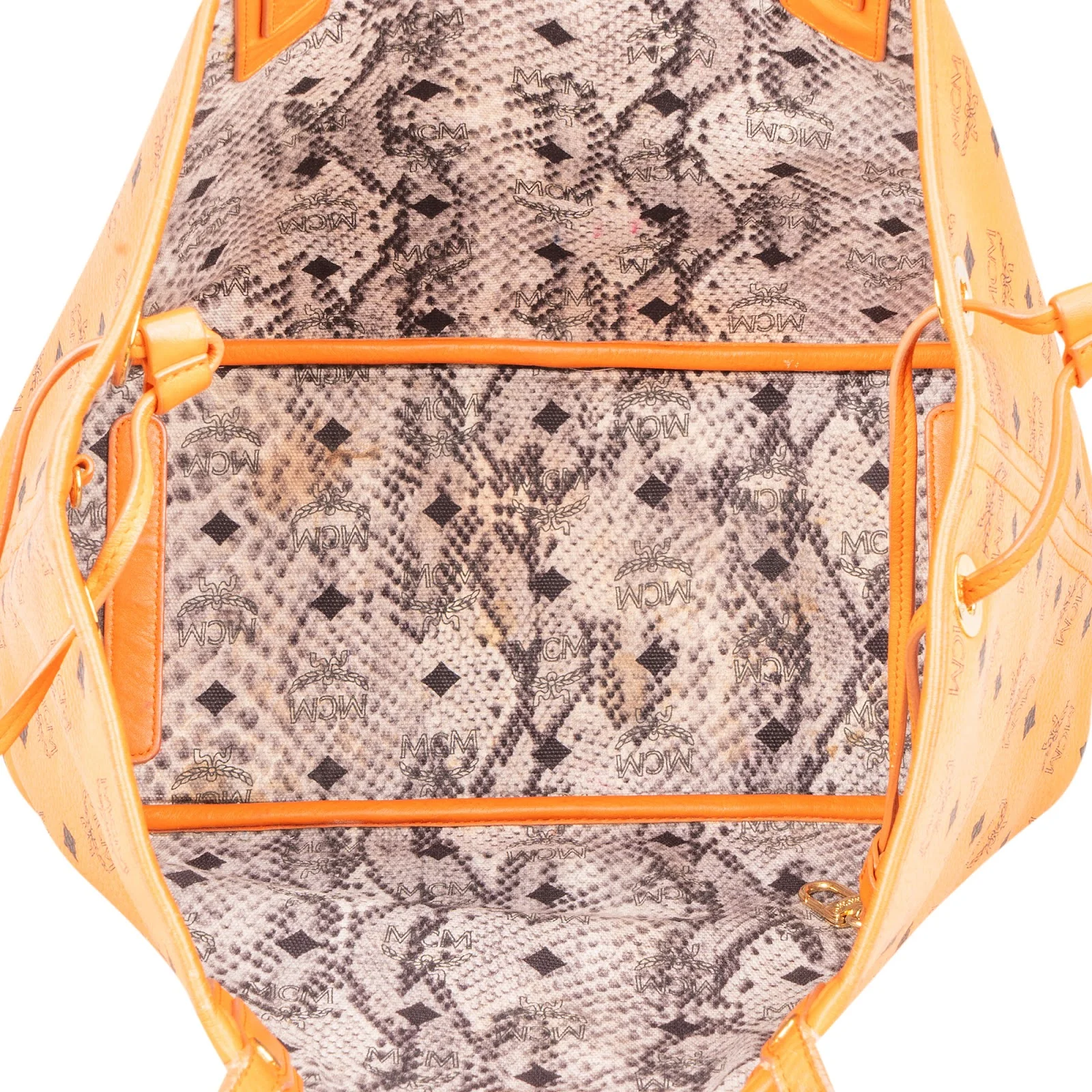 MCM Monogram Visetos Liz Shopper Tote Shoulder Bag