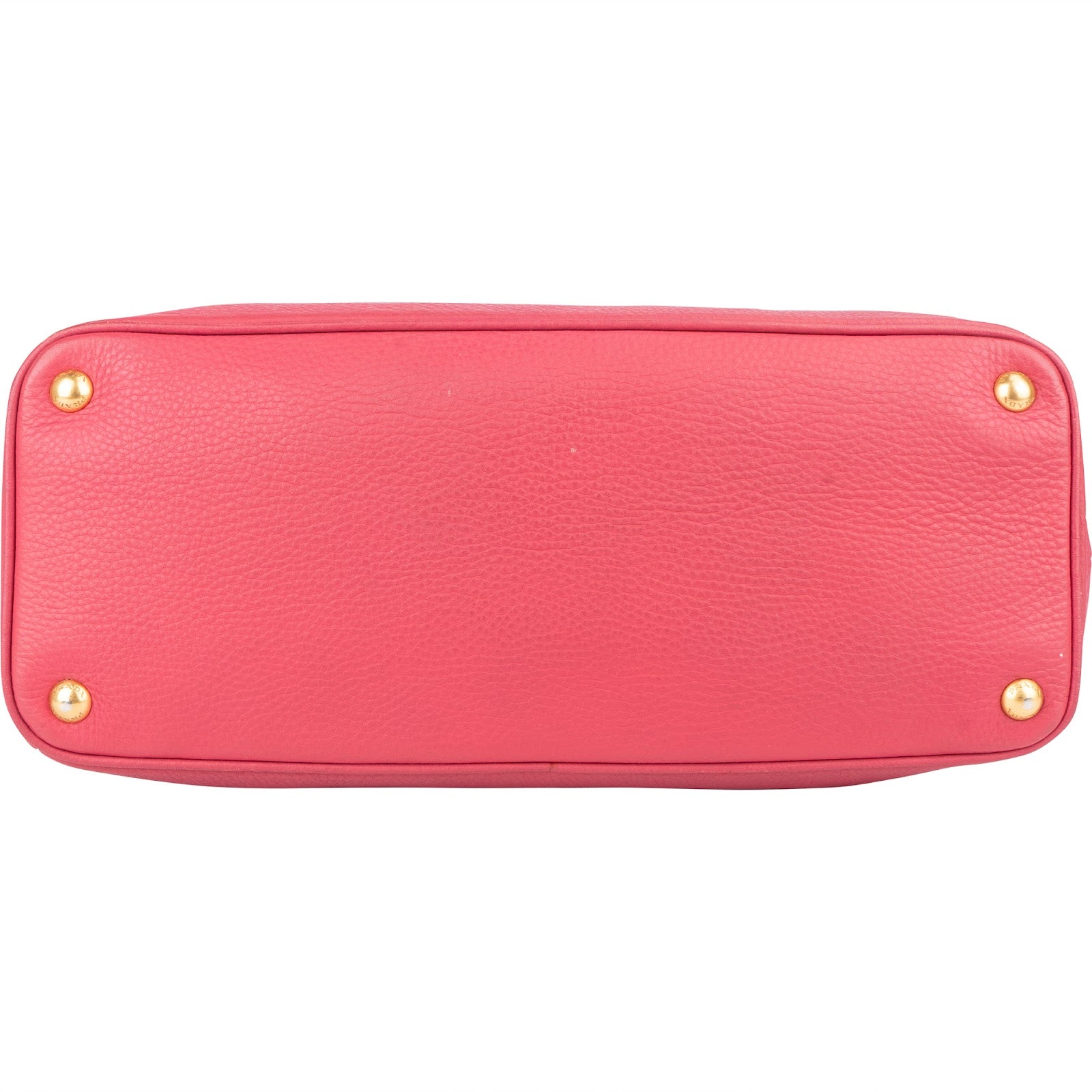 Prada Pink Leather Galleria Double Zip Tote Handbag