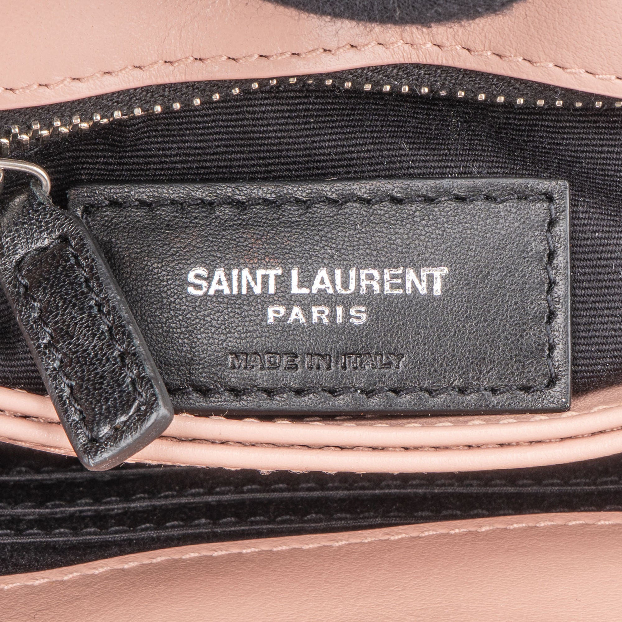 Saint Laurent Rose Leather Lou Lou Crossbody Bag