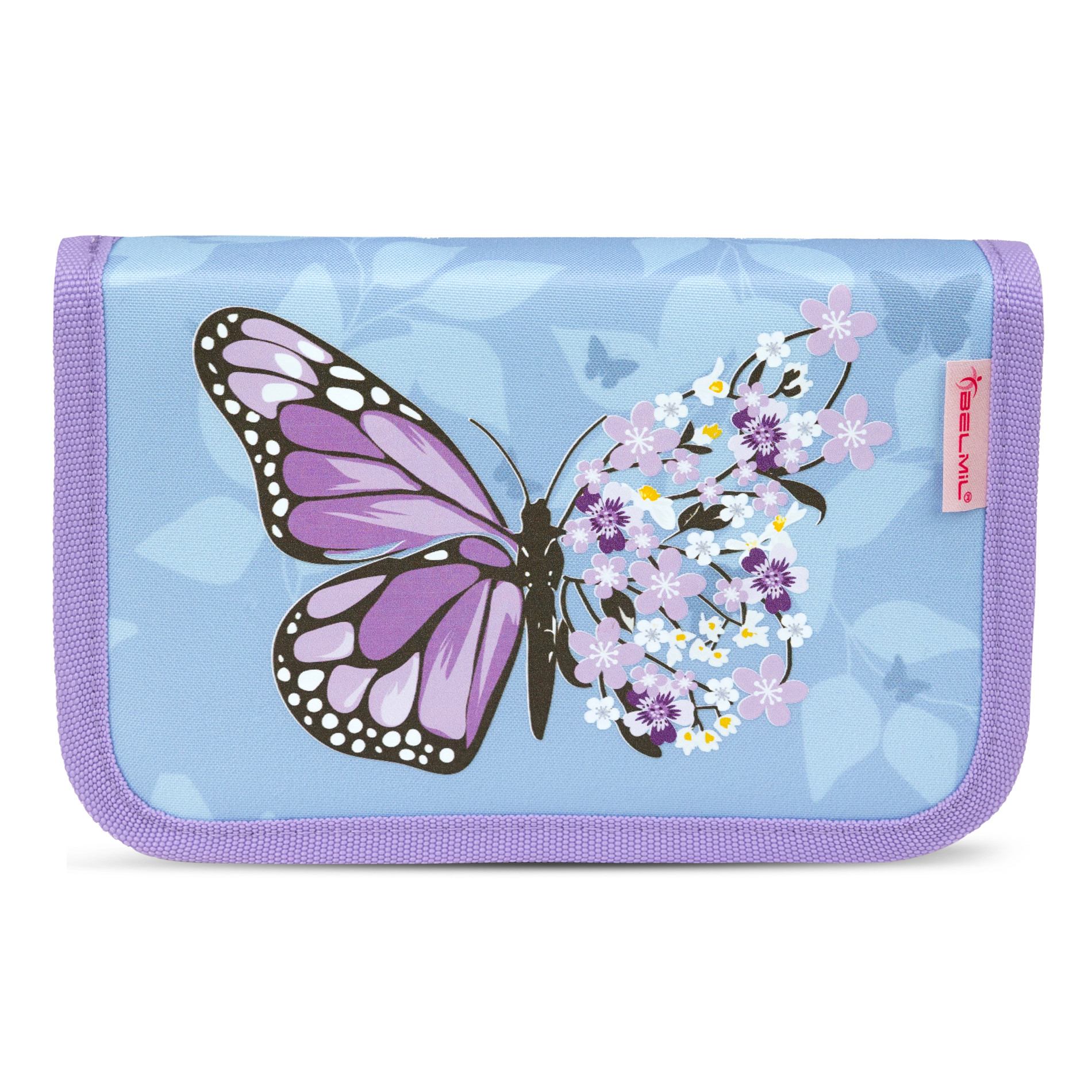 Classy ergonomisches Schulranzenset 4tlg. - Purple Blue Butterfly