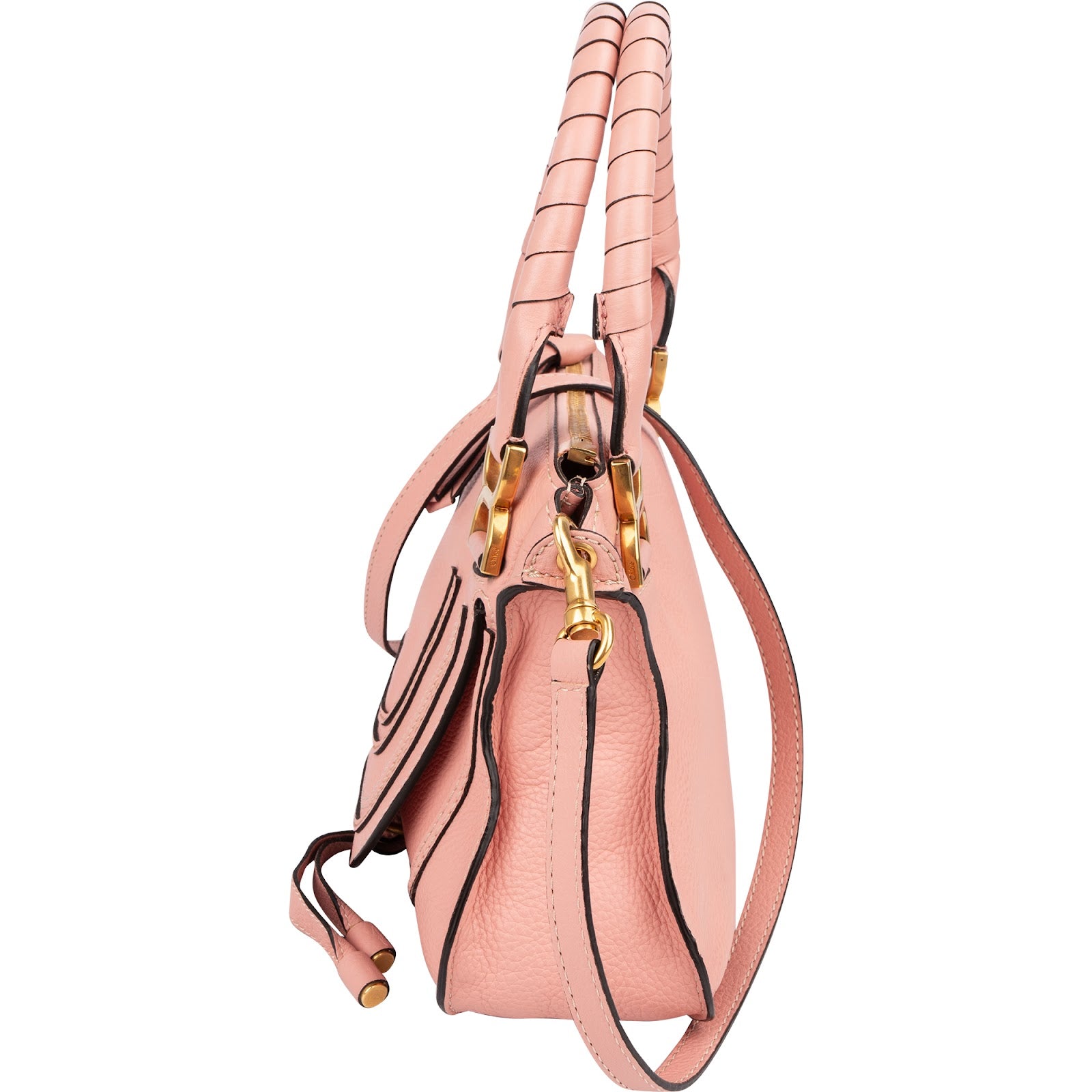 Chloé Grained Calfskin Marcie Small Satchel Handbag