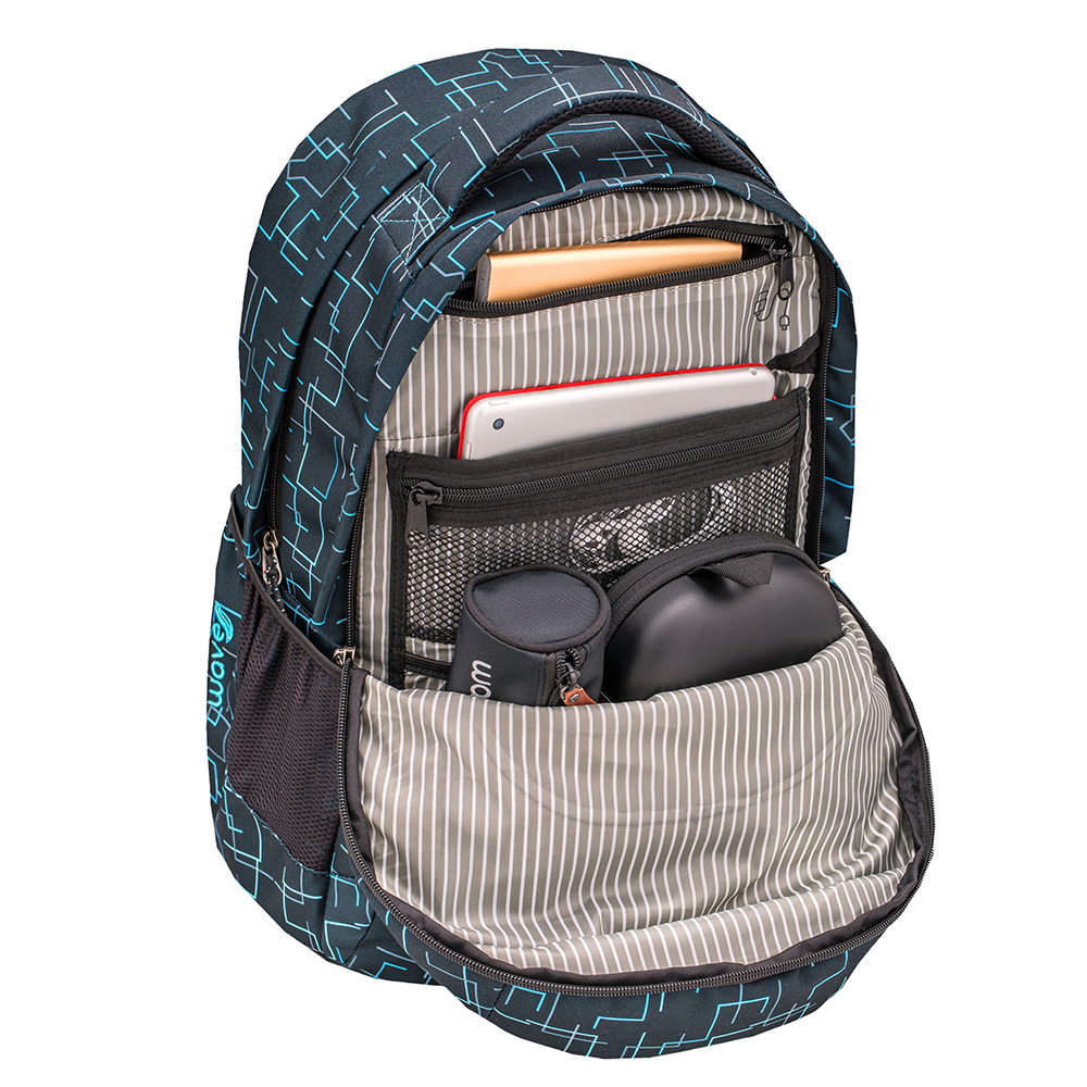 Infinity backpack - Cubic Neon Blue