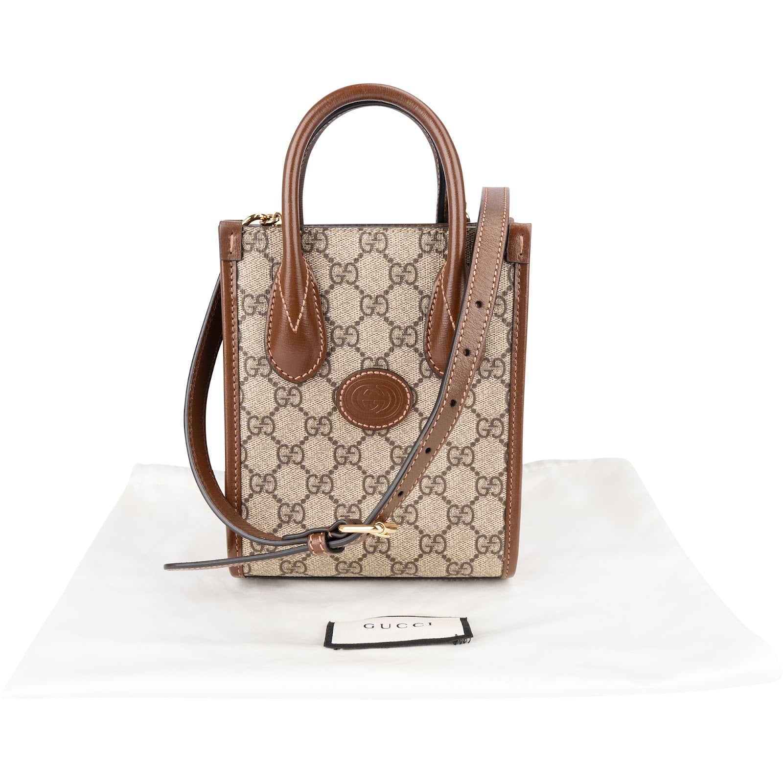 Gucci - GG Supreme Interlocking G Mini Paperbag Crossbody Bag