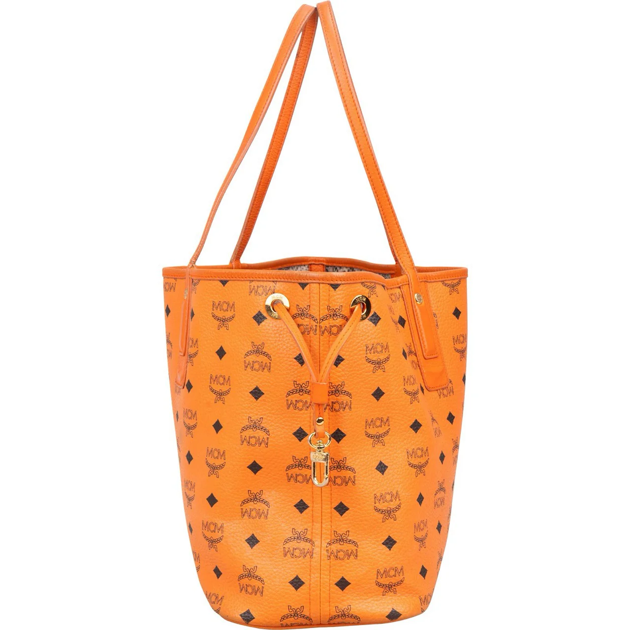 MCM Monogram Visetos Liz Shopper Tote Shoulder Bag