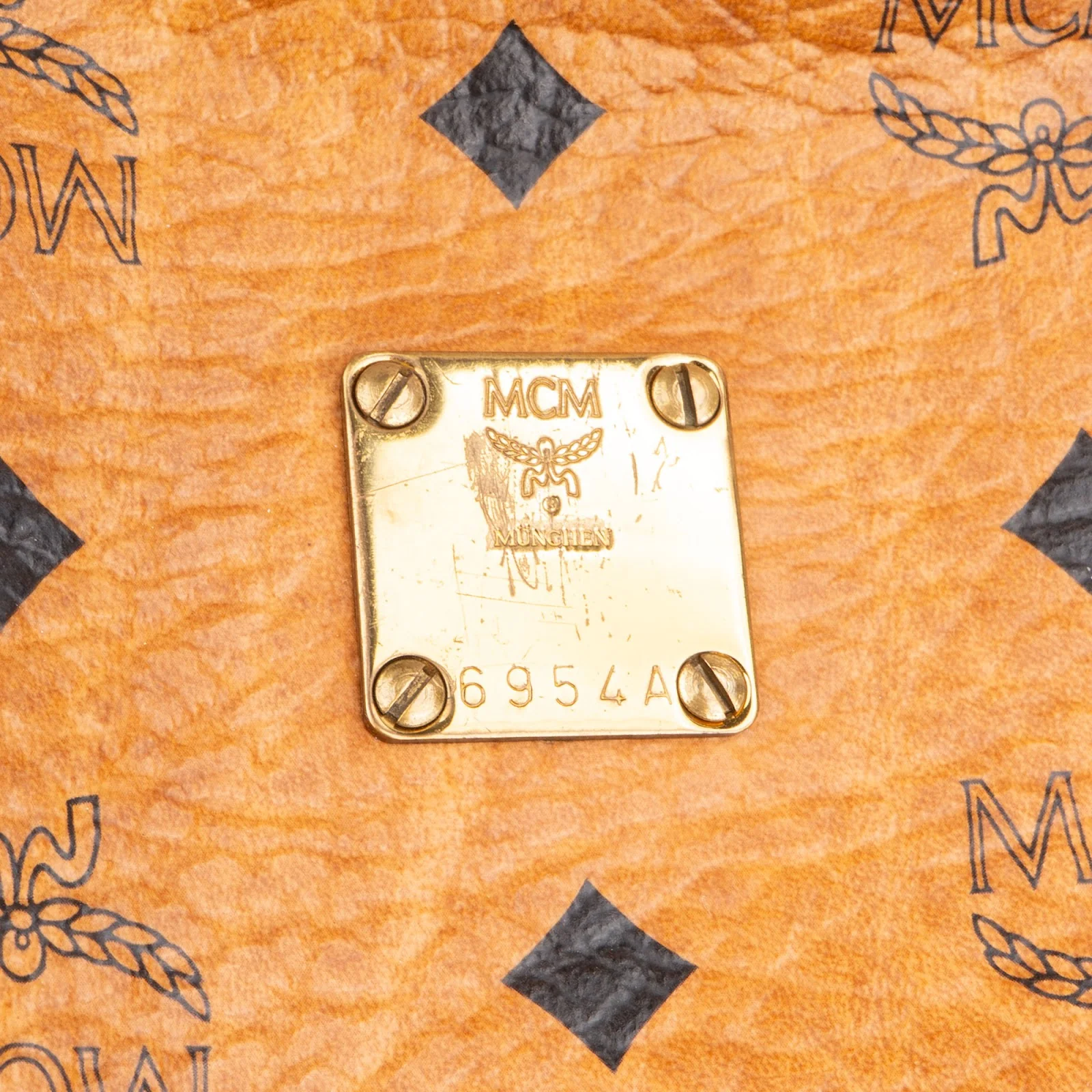 MCM Monogram Visetos Boston Handbag
