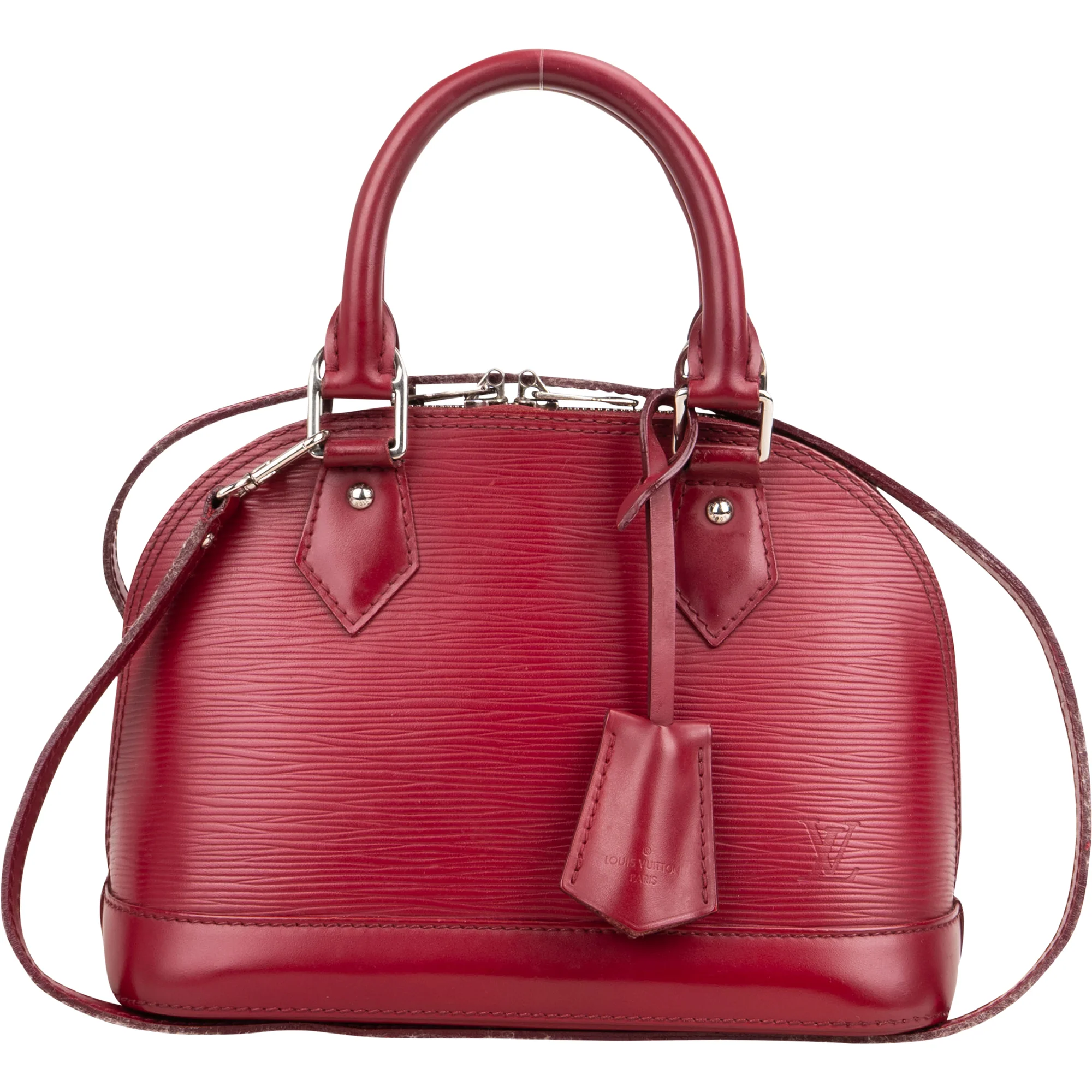 Louis Vuitton Rouge Epi Leather Alma BB Handbag