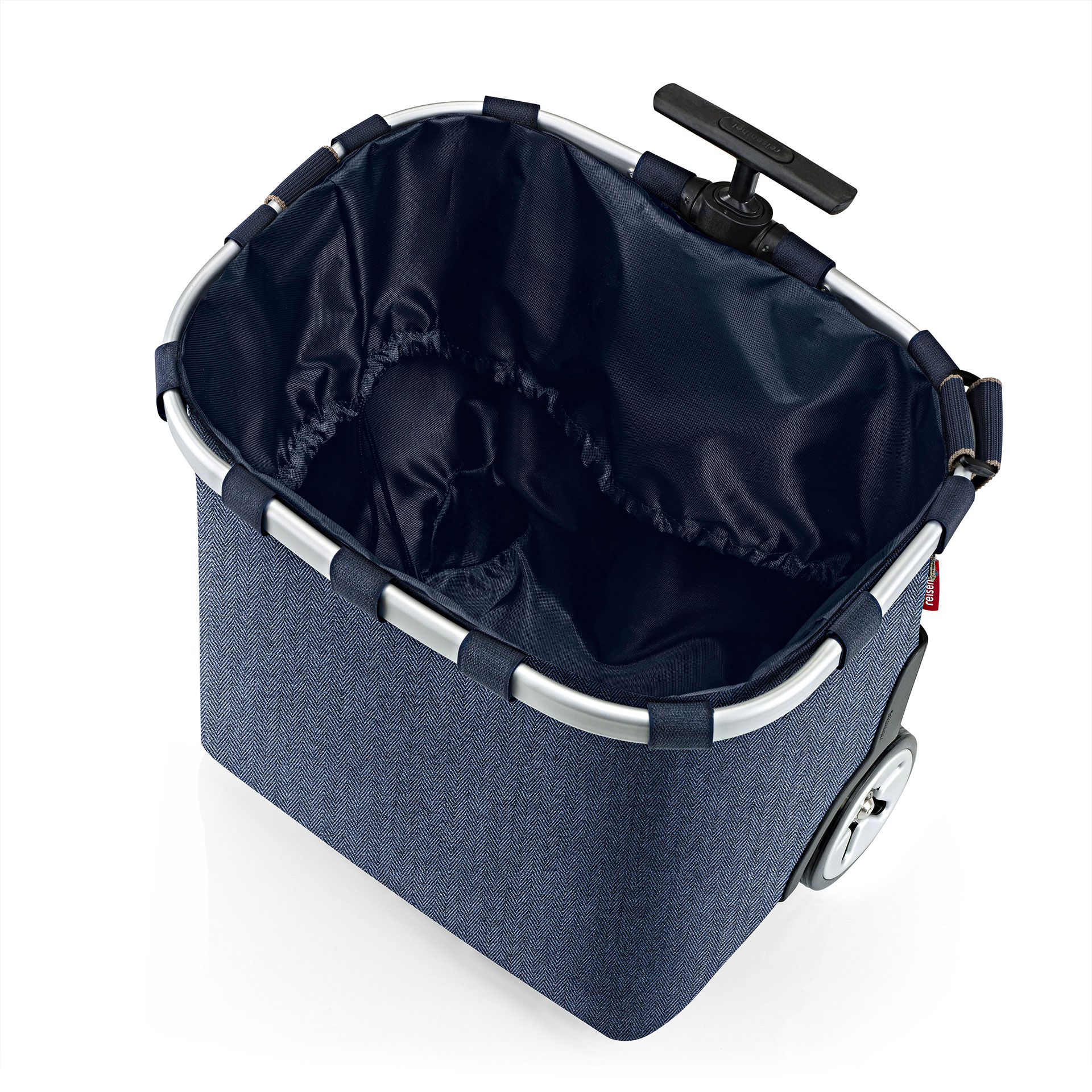 Carrycruiser with 2 wheels Shopping 40 Liter - herringbone dark blue