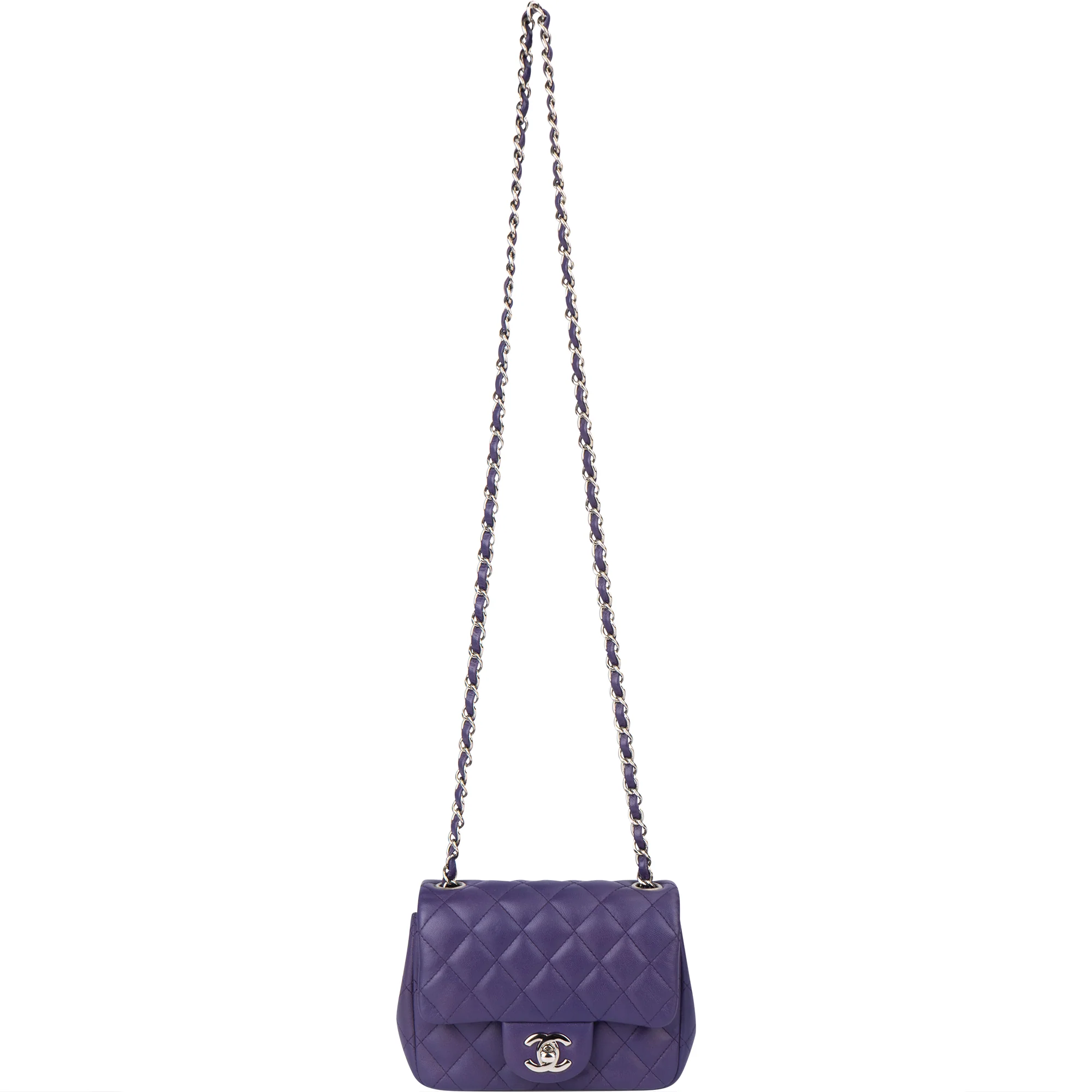 Chanel Quilted Lambskin Single Flap Crossbody Bag