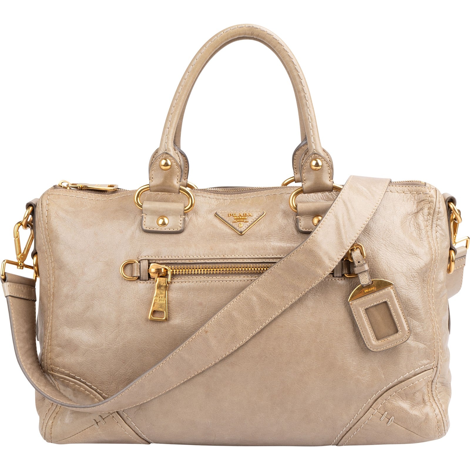 Prada - Vitello Shine Bowler Handtasche