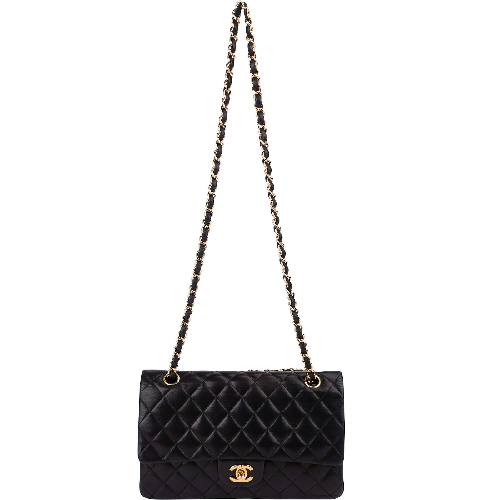 Chanel - Quilted Lambskin Medium Double Flap Shoulder Bag