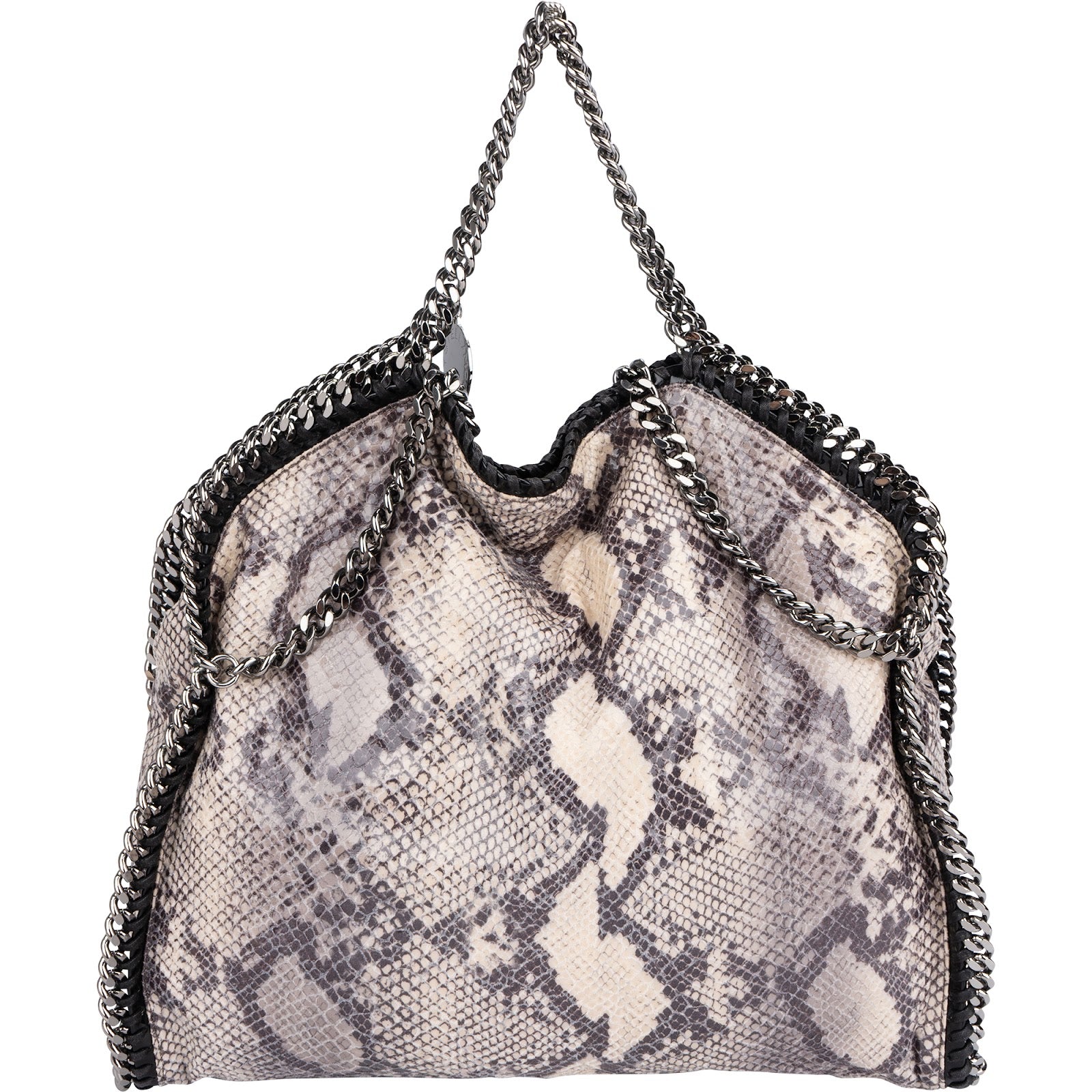 Stella McCartney Python Print Falabella Fold Over Tote Shoulder Bag