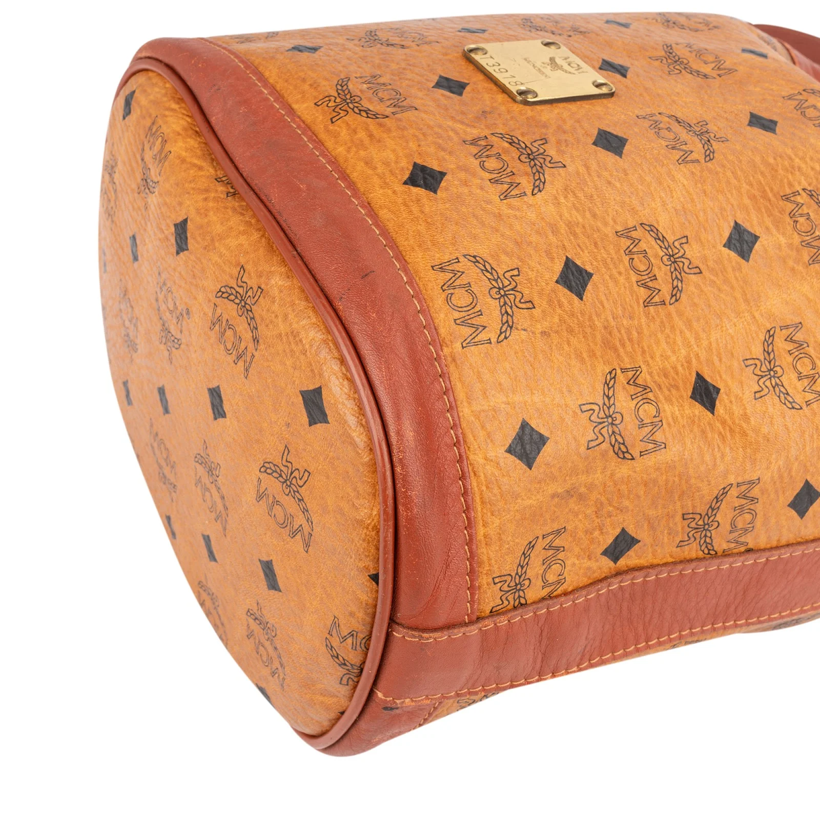MCM MCM Monogram Visetos Drawstring Bucket Crossbody Bag