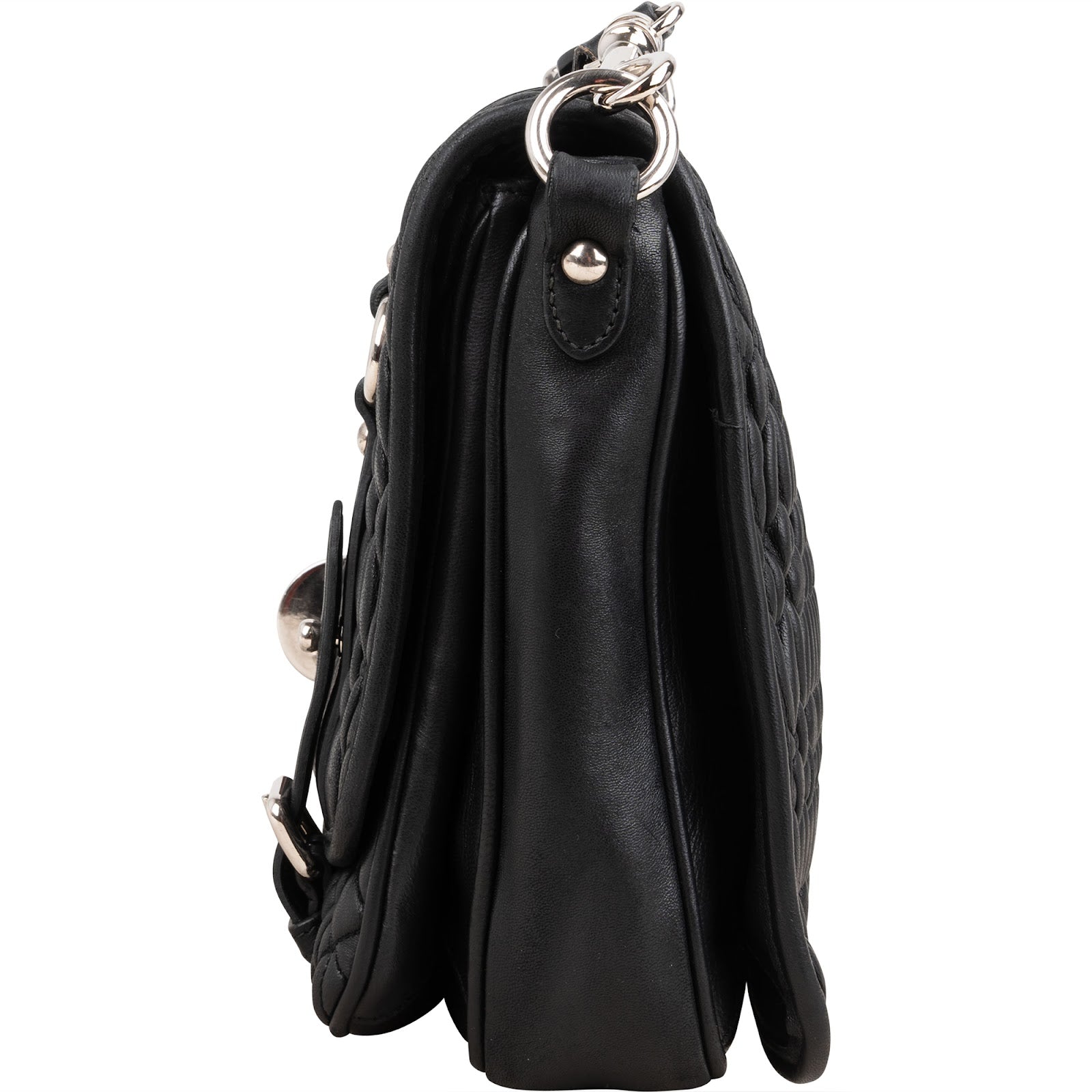 Sac à bandoulière Miu Miu en cuir nappa matelassé avec fermoir « Turnlock »