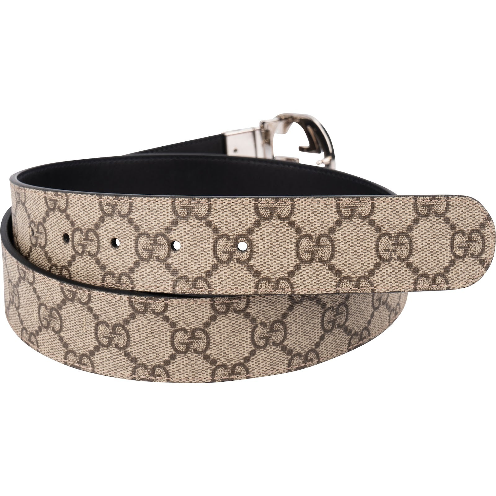 Gucci Monogram GG Supreme Interlocking G Reversible Belt (90 / 36)