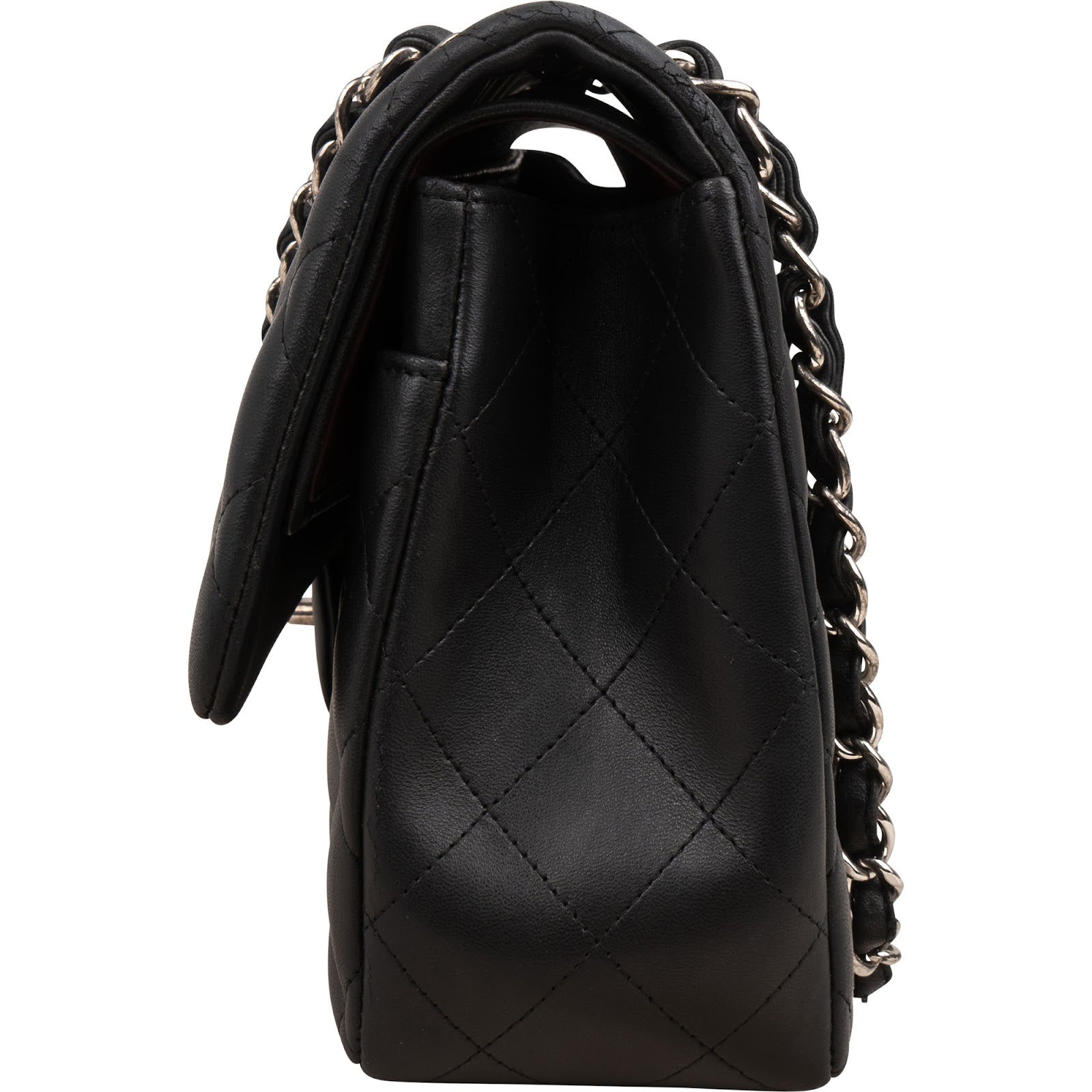 Chanel Quilted Lambskin Jumbo Double Flap Crossbody Bag