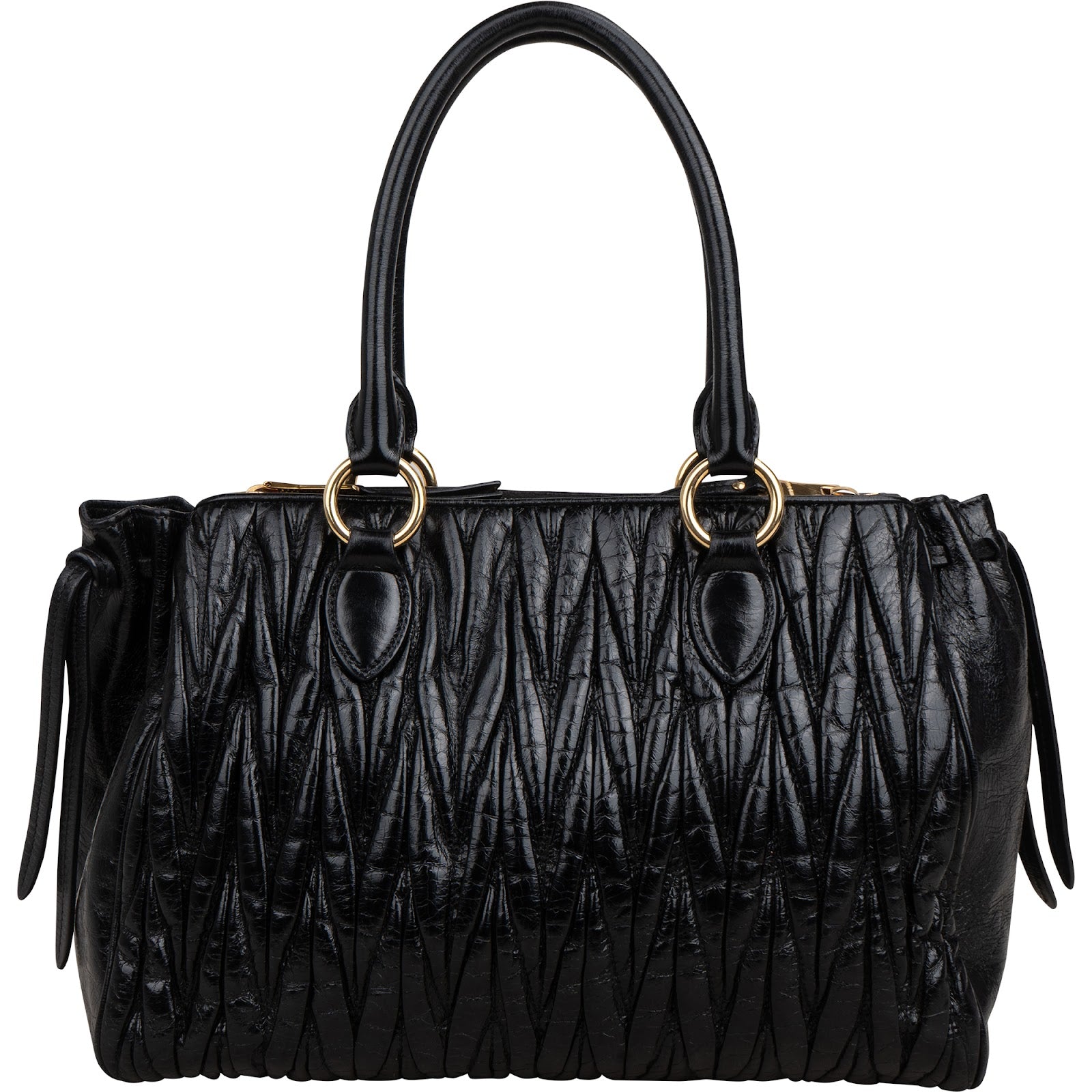 Miu Miu Matelassé Vitello Lux Bow Handbag