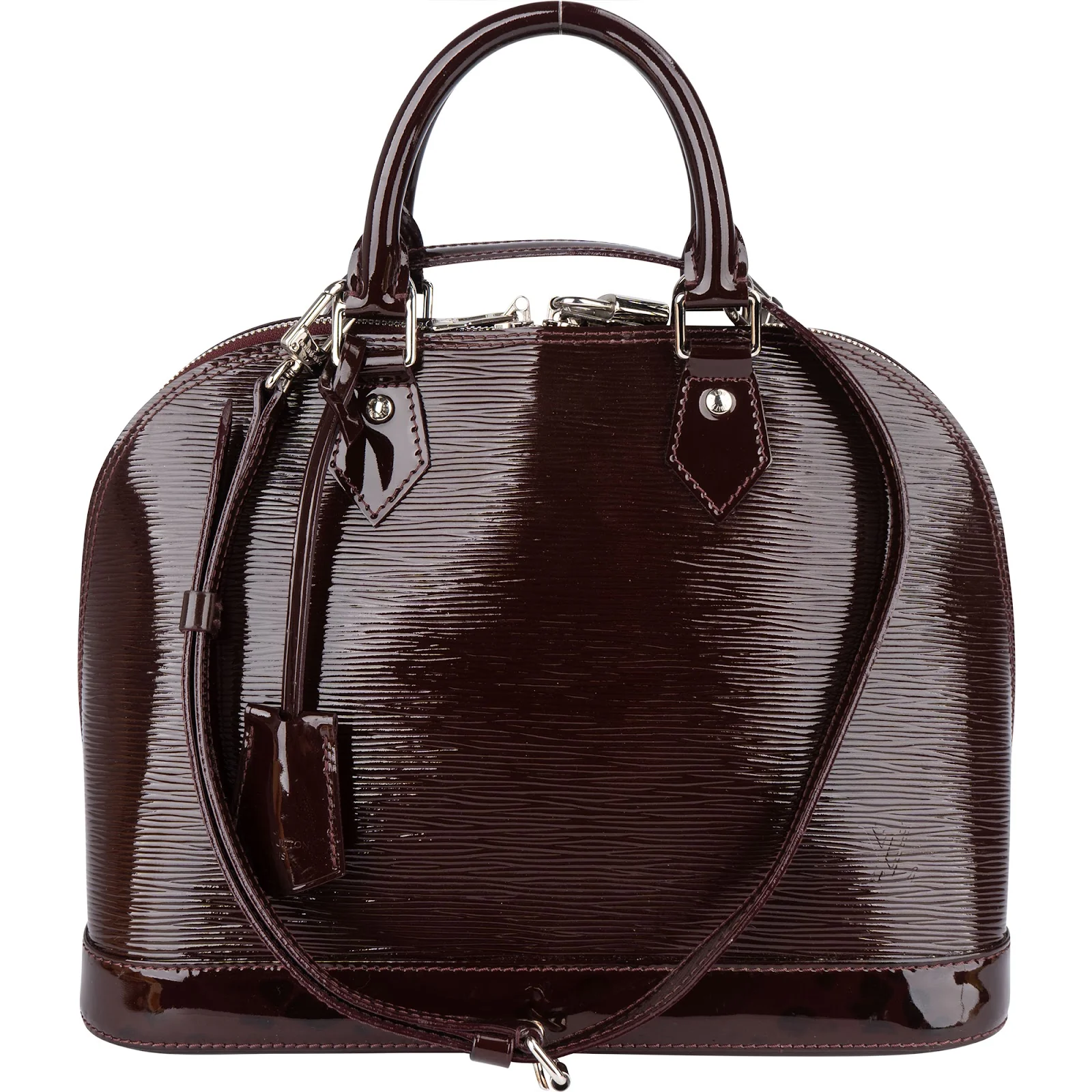 Louis Vuitton Burgundy Vernis Epi Leather Alma PM Handbag
