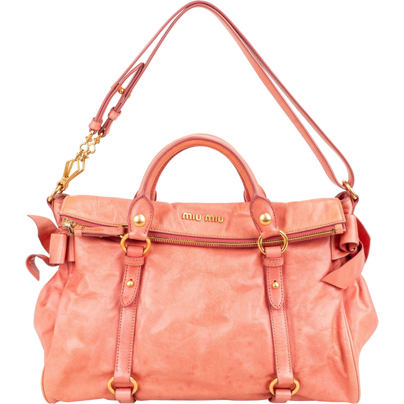 Miu Miu - Vitello Lux Bow Shoulderbag