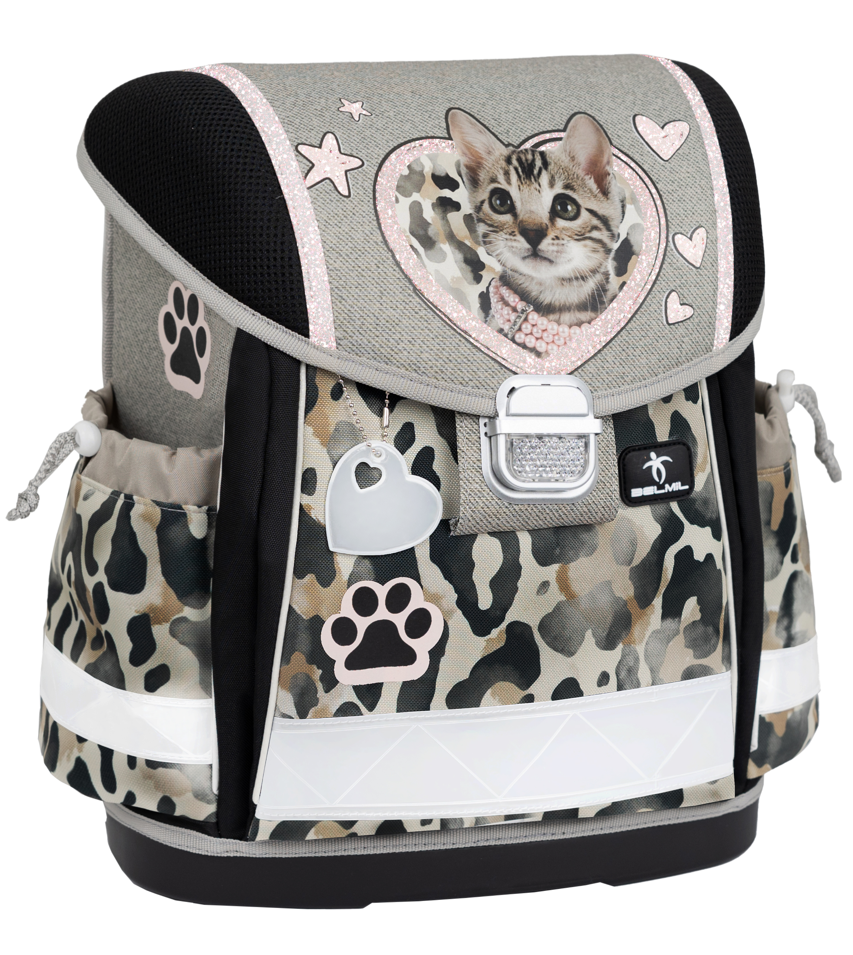 Classy Schulranzen Set 4-teilig mit Brustgurt - Wild Cat