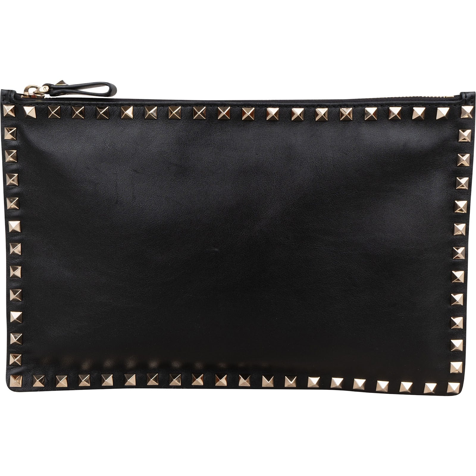 Valentino zwarte leren Rockstud-clutch