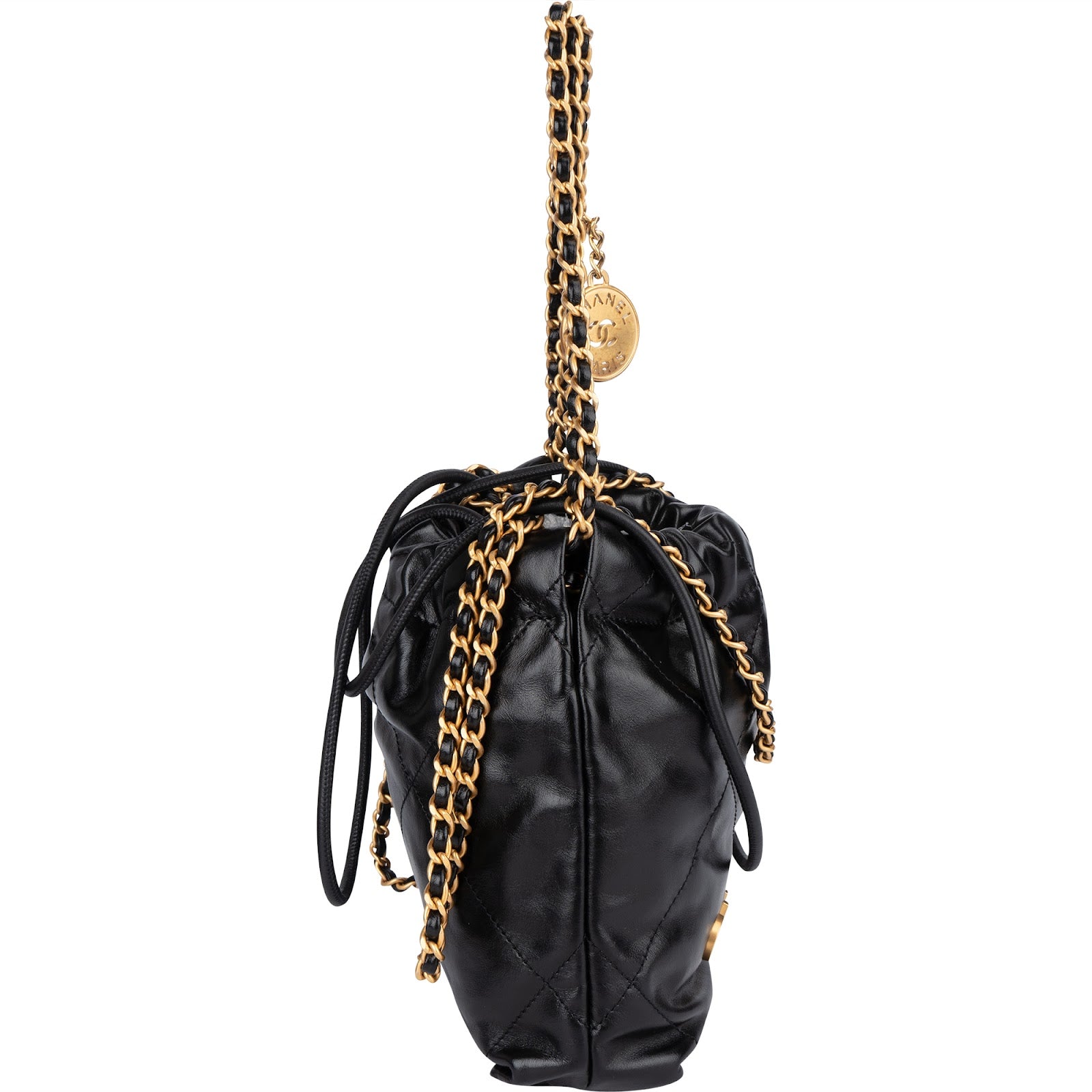 Chanel 22 Stitching Lambskin Small Drawstring Crossbody Bag