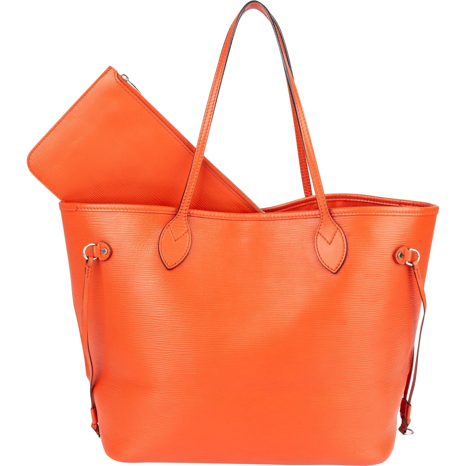 Louis Vuitton Orange Epi Leather Neverfull MM Shoulder Bag