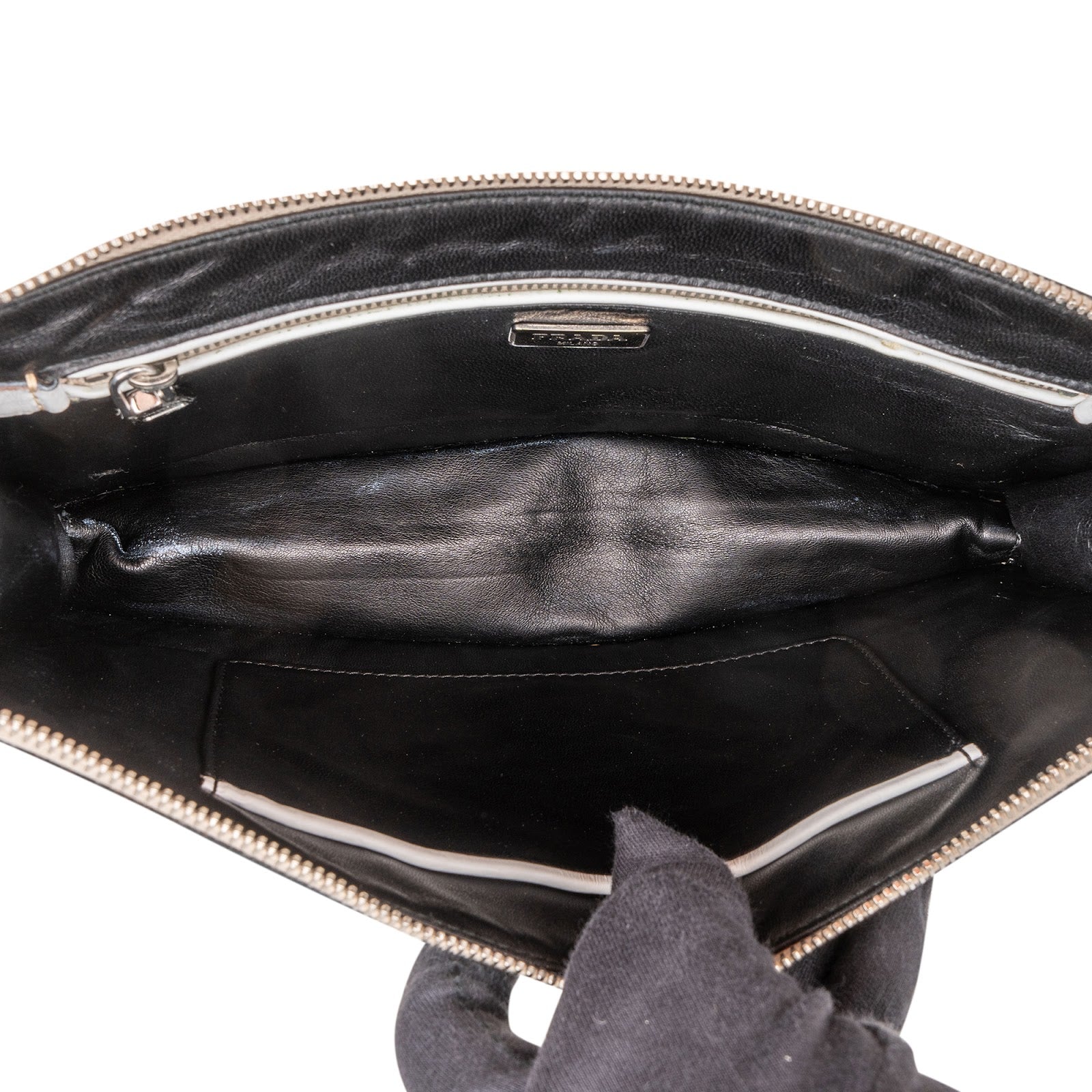 Prada Crystal Leather Clutch
