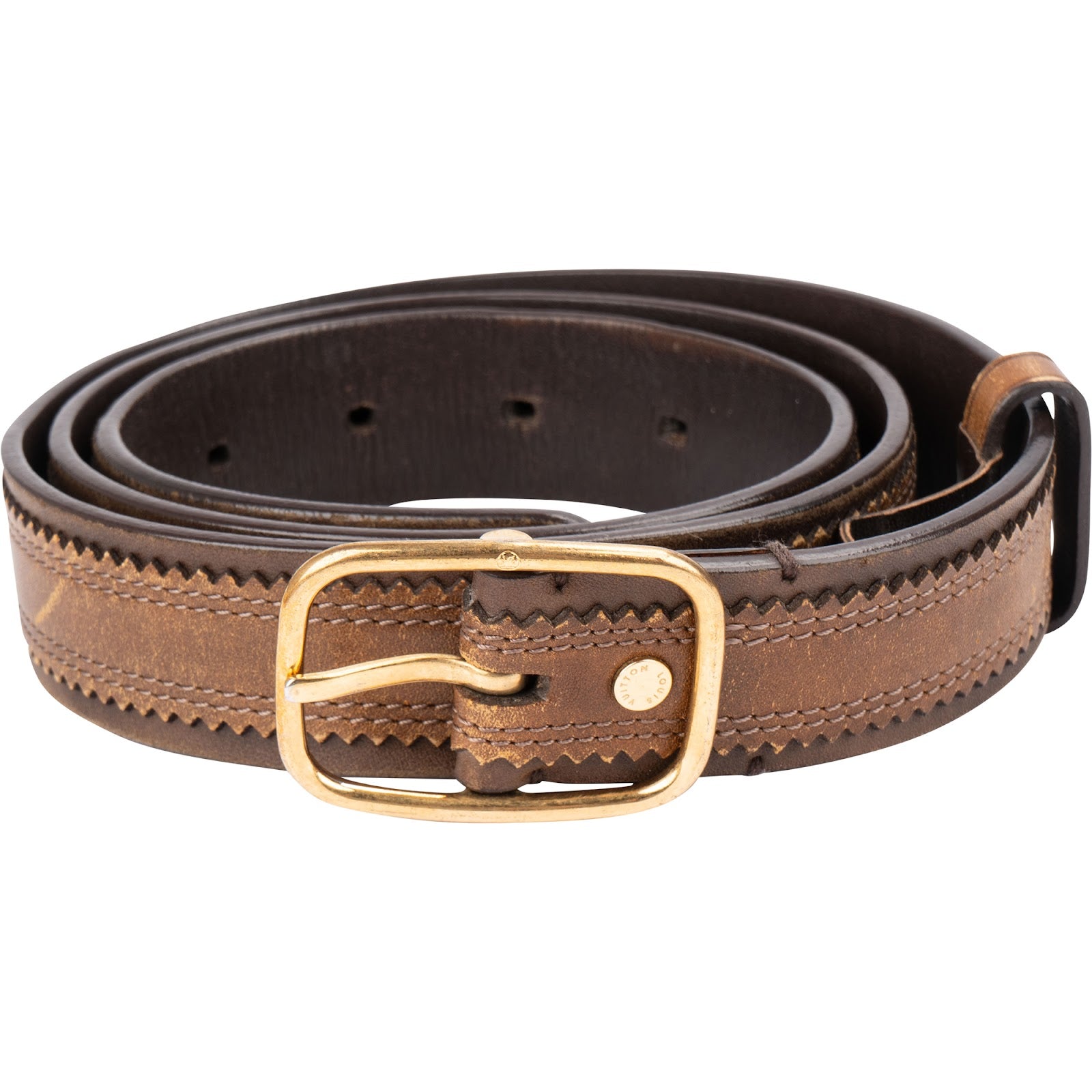 Louis Vuitton – Zig Zag vintage leren riem