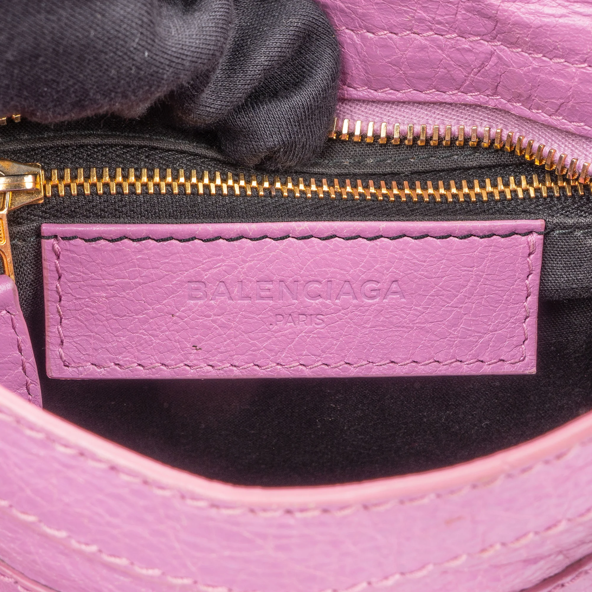 Balenciaga Pink Leather Mini City Handbag