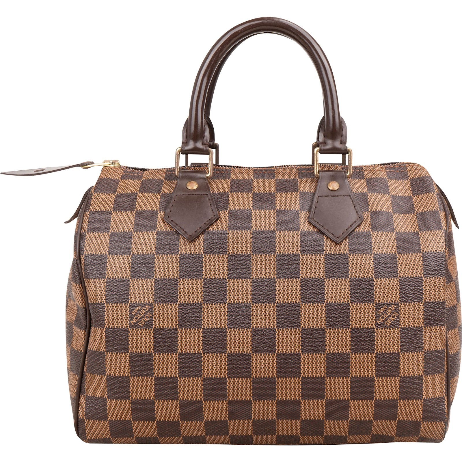 Louis Vuitton Monogram Damier Ebene Speedy 25 Boston Bag