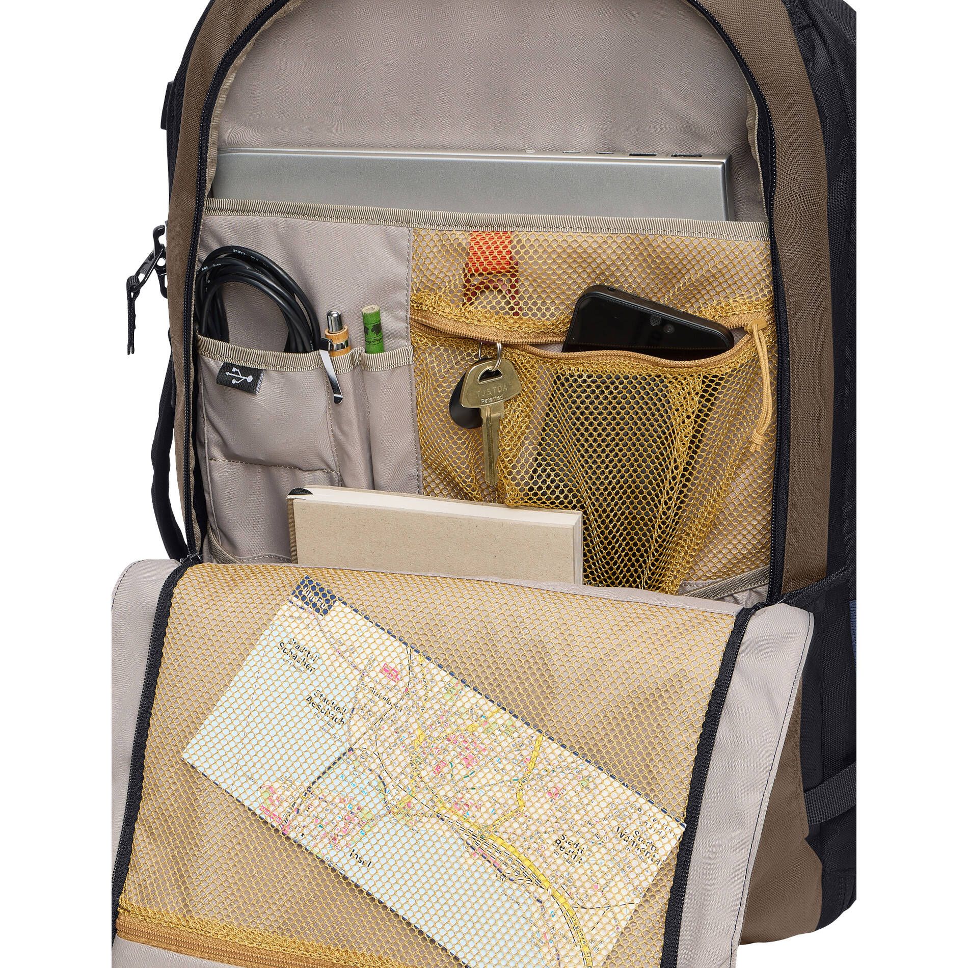 Mundo Carry-On 38 – brązowy z motywem jelenia