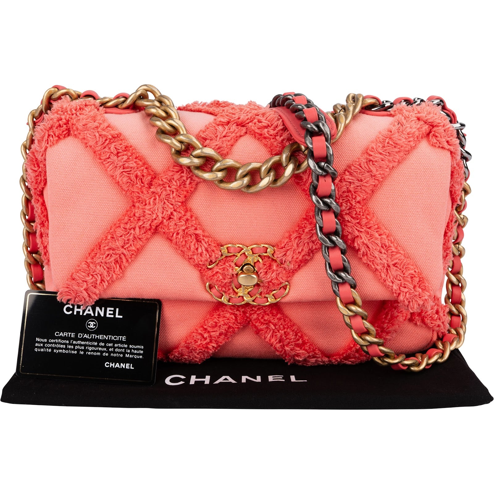 Chanel 19 Frayed Canvas Crossbody Bag