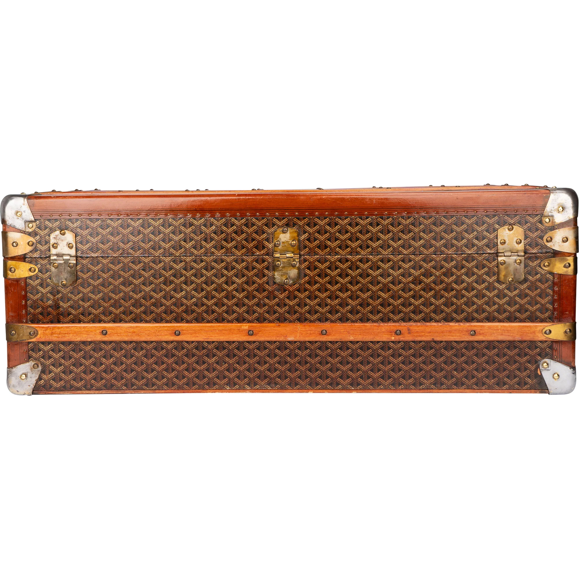 Goyard Goyardine "JVC" Cabin Koffer Malle 90