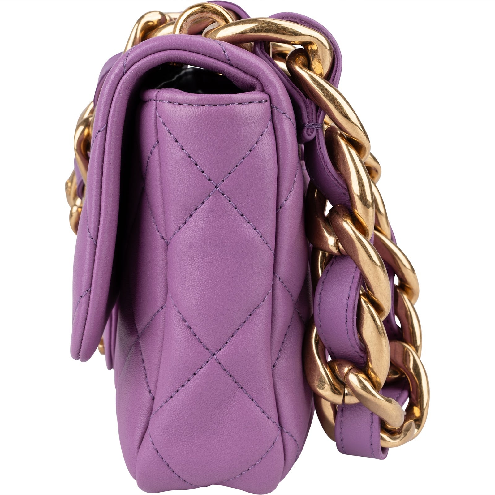 Chanel - Chunky Chain Rectangular Flap Shoulder Bag