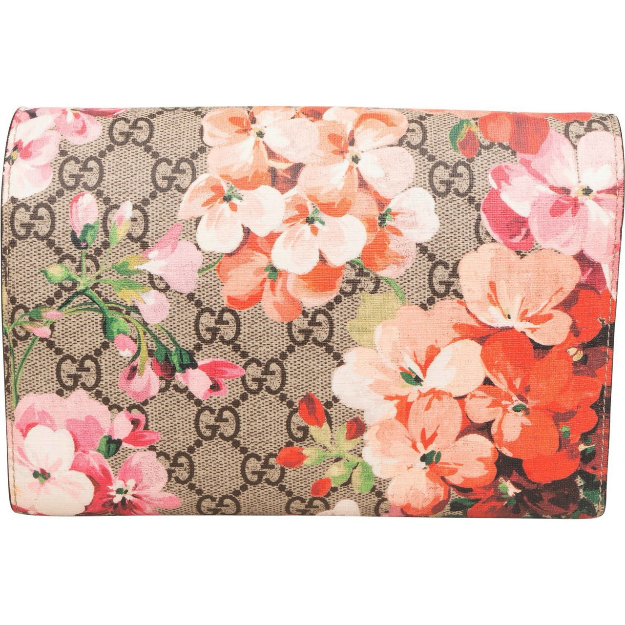 Gucci Monogram GG Supreme Blooms Dionysus Wallet On Chain