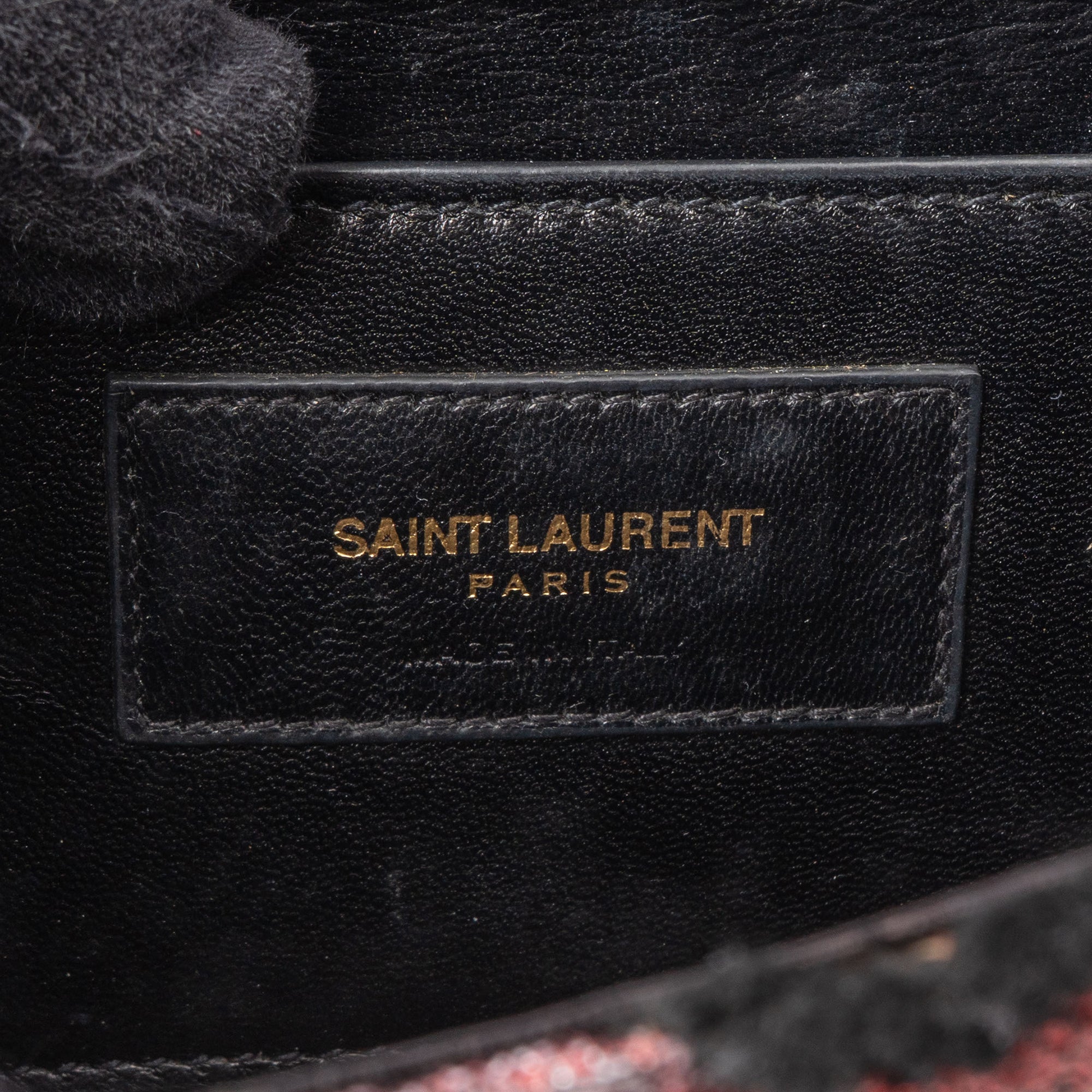 Saint Laurent Leopard Print Pompon Kate Crossbody Bag