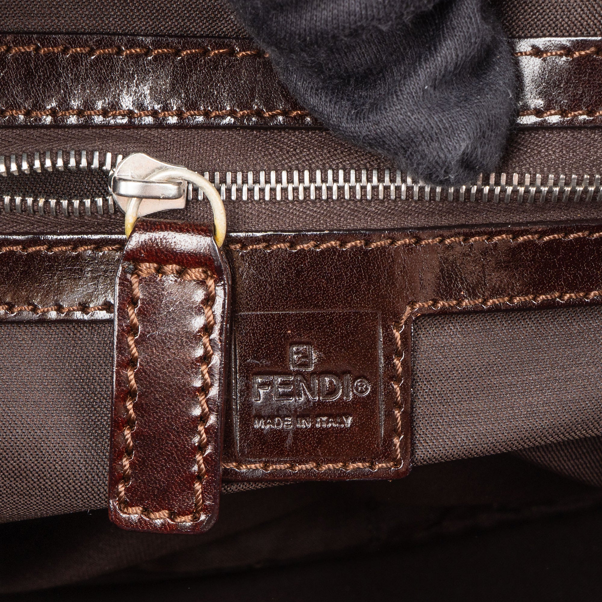 Fendi FF Monogram Boston Handbag