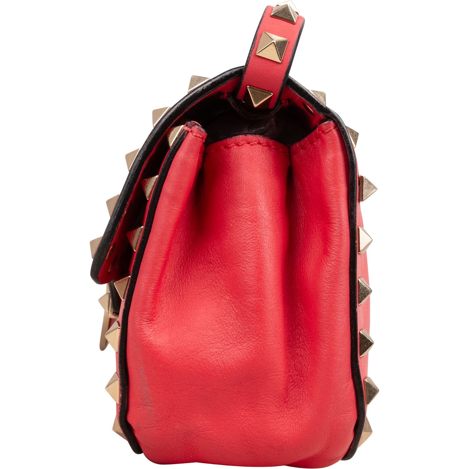 Valentino Garavani Pink Leather Rockstud Flap Crossbody Bag