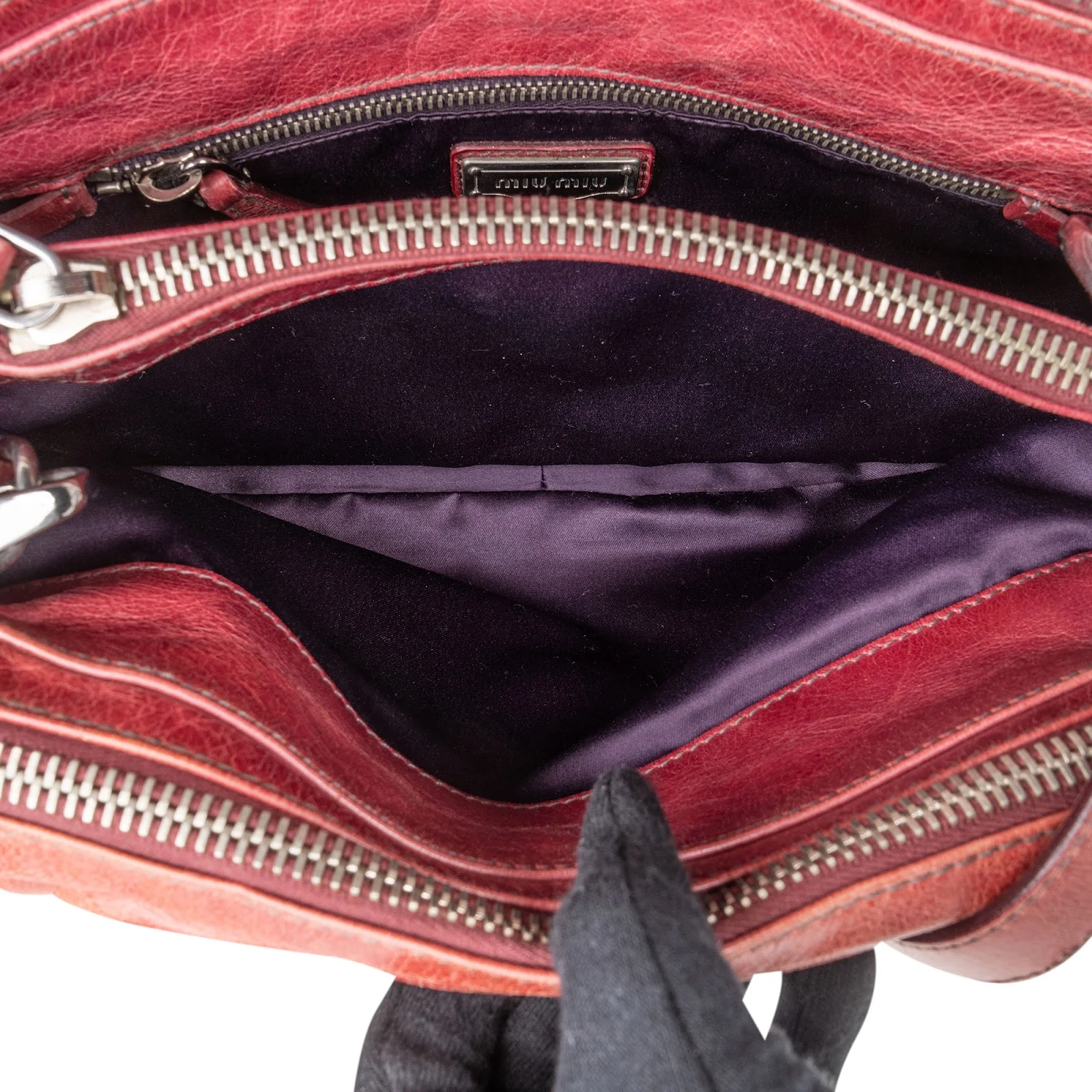 Miu Miu Vitello Lux Bauletto Handbag