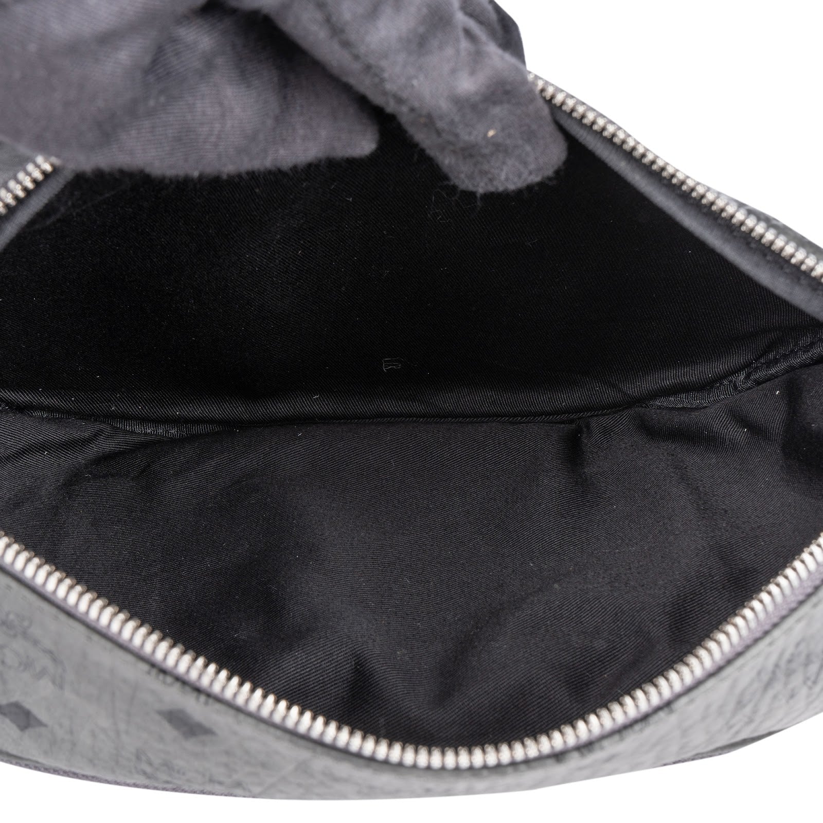 MCM Grey Visetos Monogram Belt Crossbody Bag