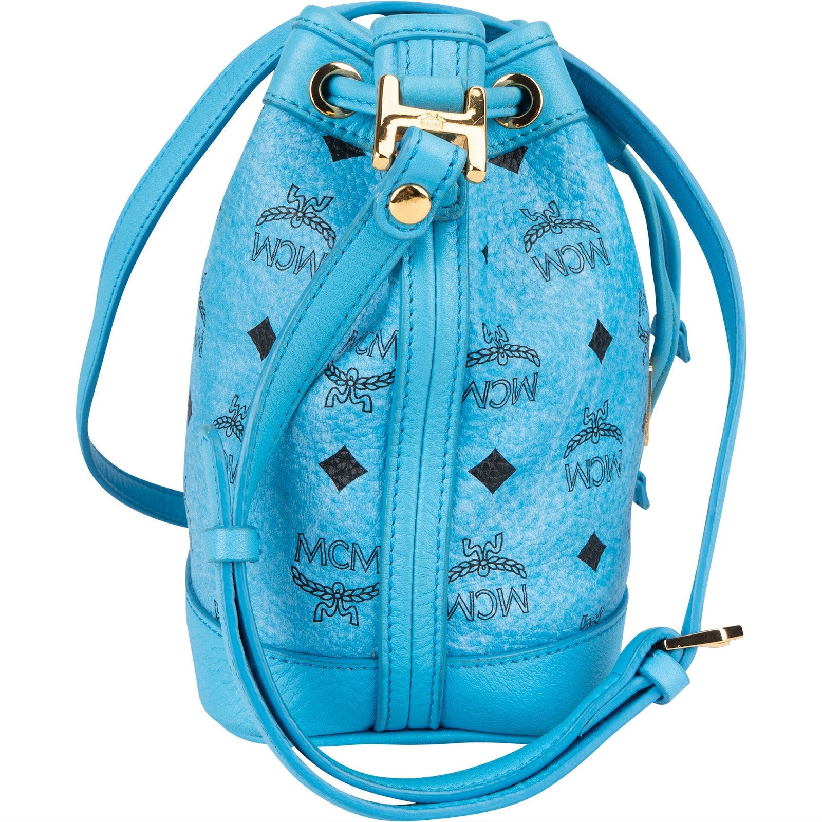 Sac à bandoulière MCM Monogram Visetos Mini à cordon de serrage