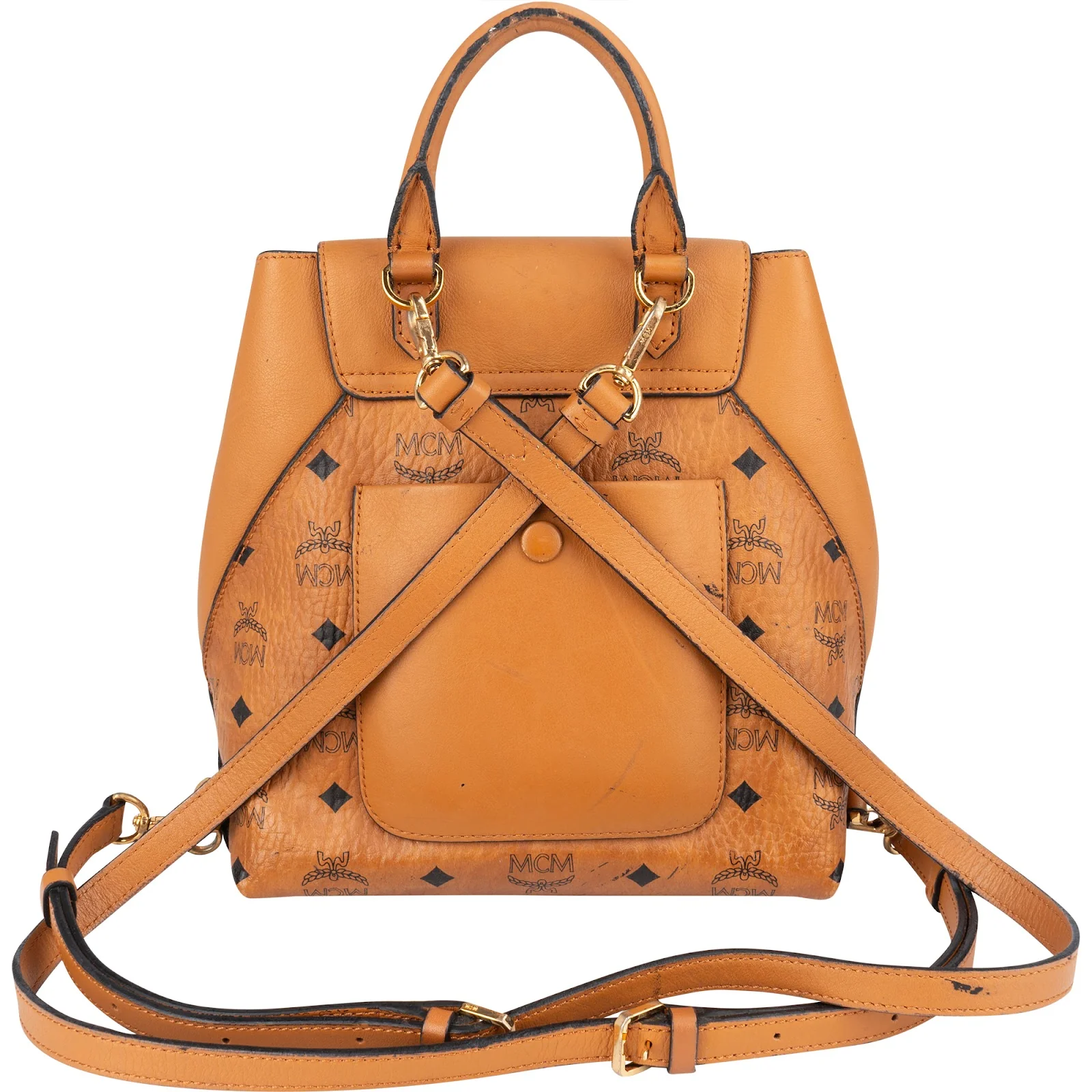 MCM Monogram Visetos Leather Small Patricia Backpack