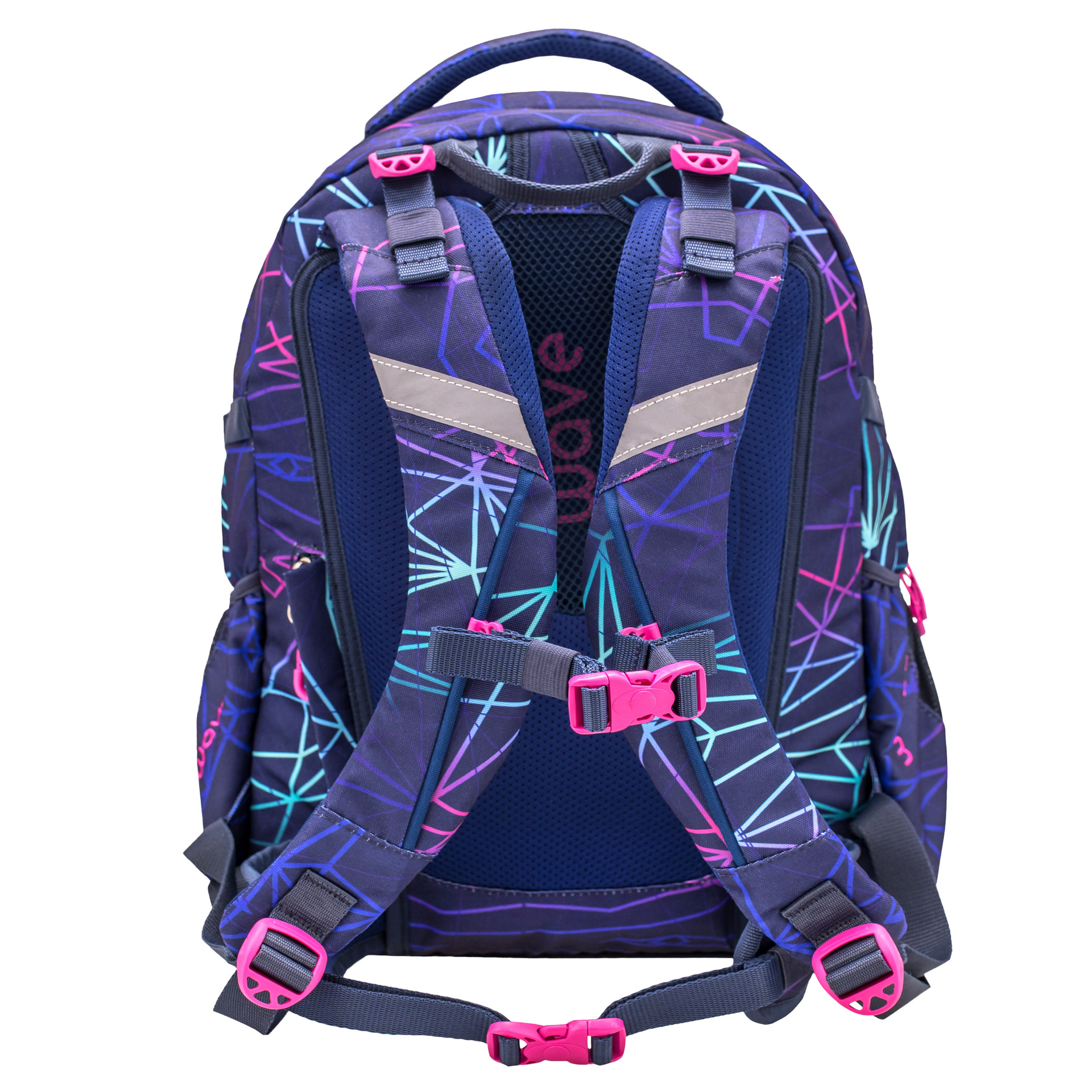 Wave Infinity Schulrucksack Set 2 tlg. "Stripes Purple"