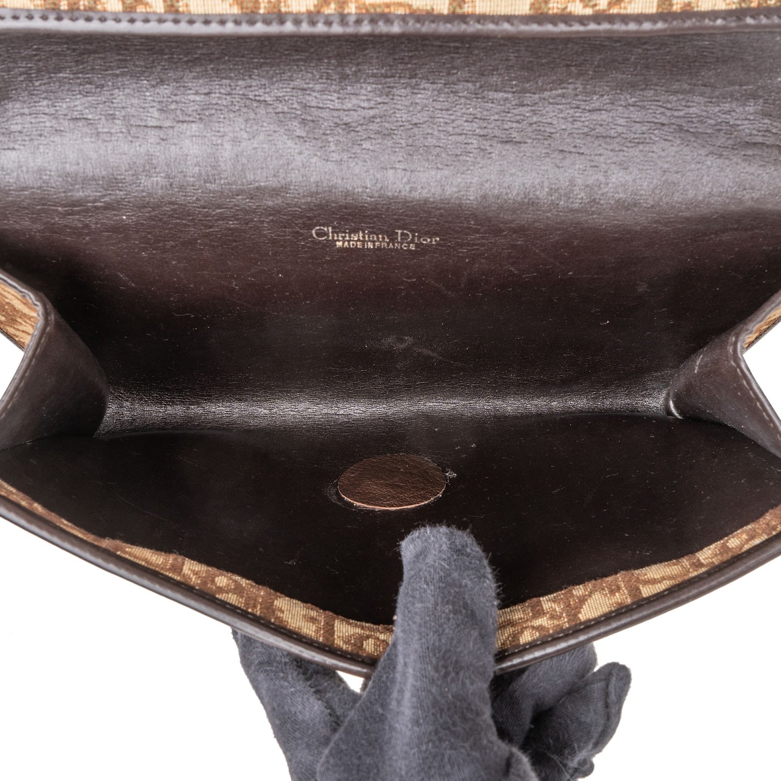 Christian Dior Trotter Monogram Vintage Flap Shoulder Bag