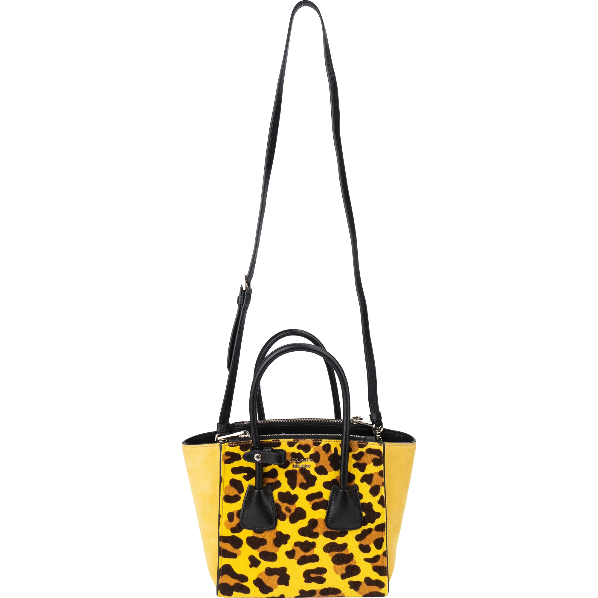 Prada Leopard Print Satchel Handbag