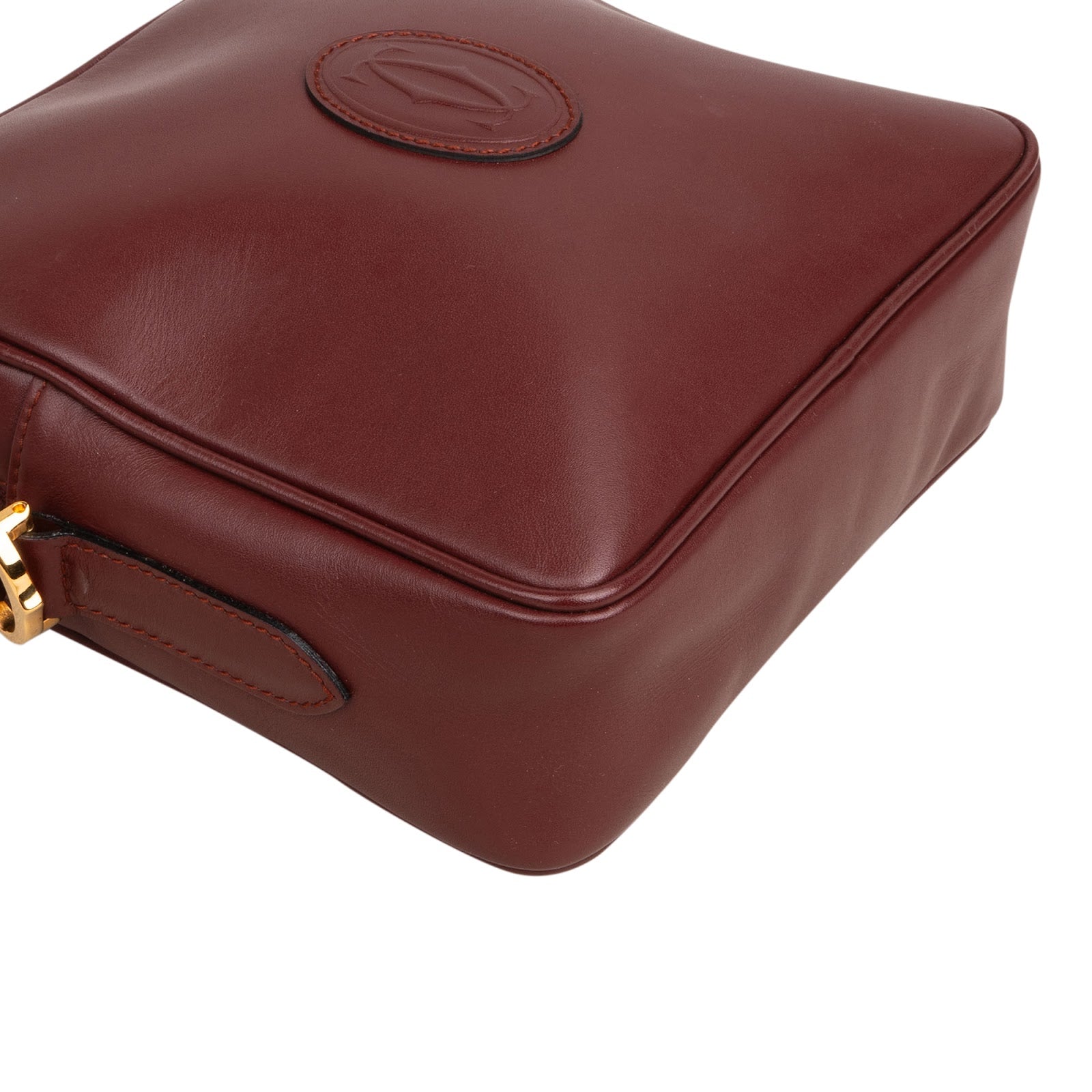 Cartier Bordeaux Leather Mastrine Crossbody Bag