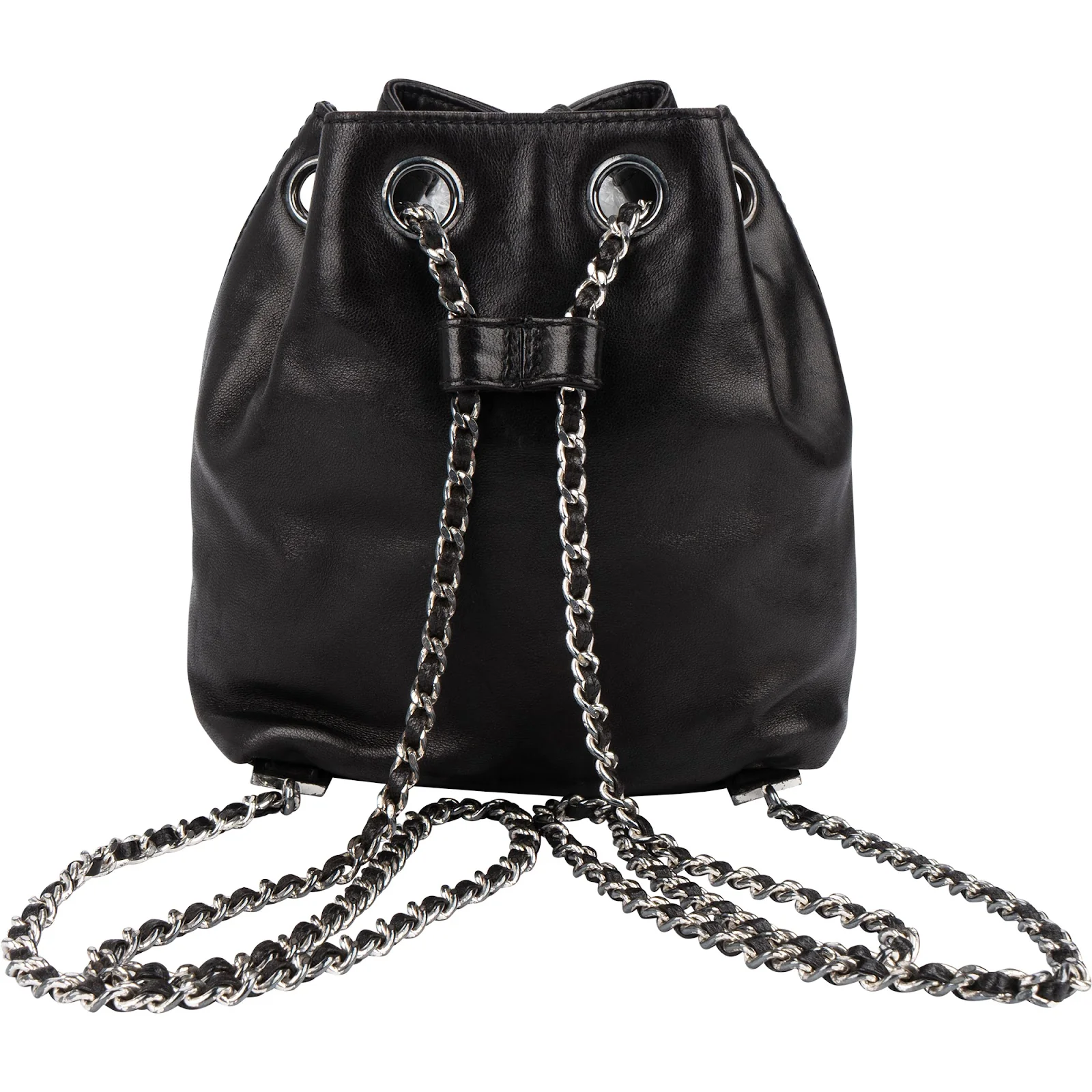 Chanel 22 Lambskin CC Small Drawstring Backpack