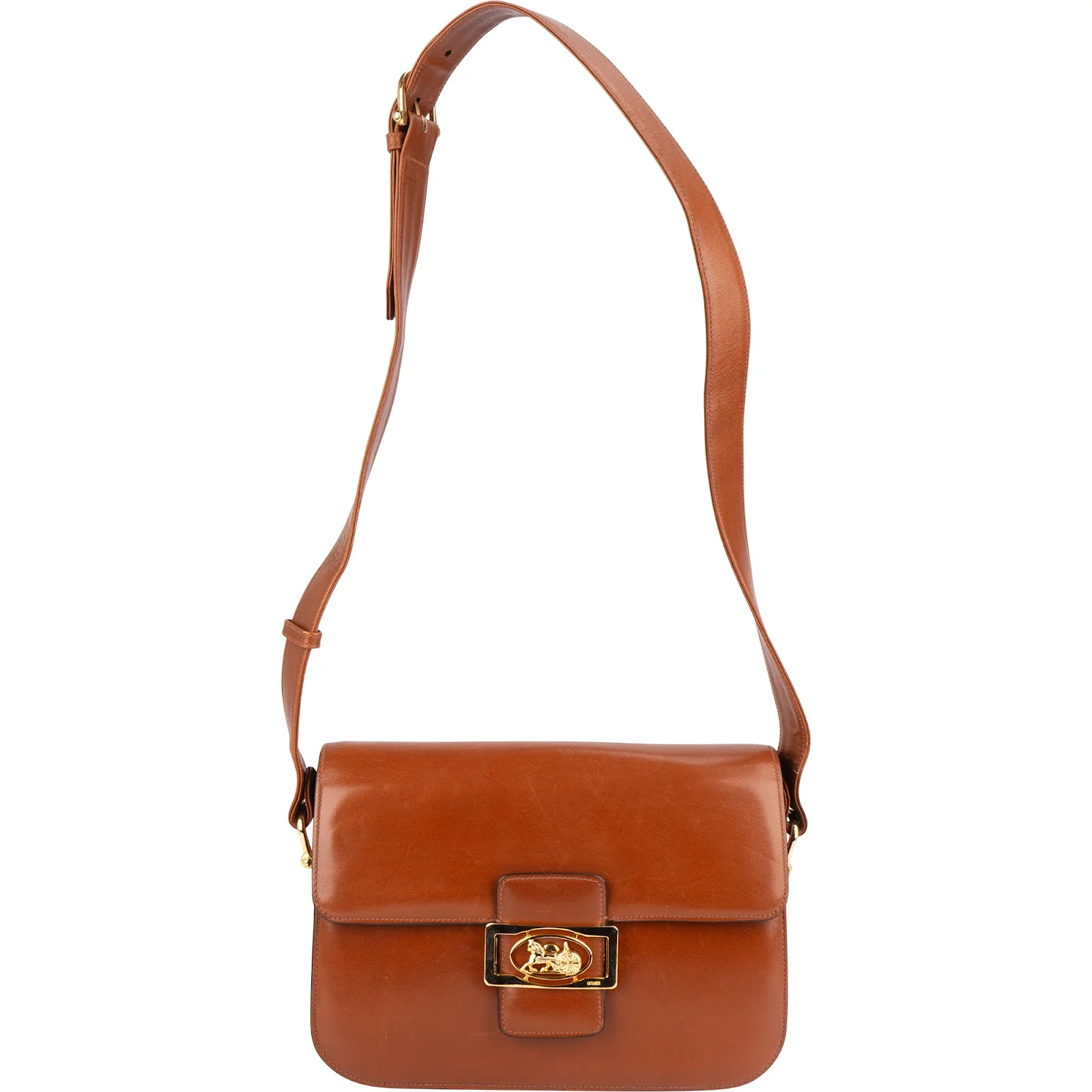 Celine Boxcalf Leather Triomphe Shoulder Bag