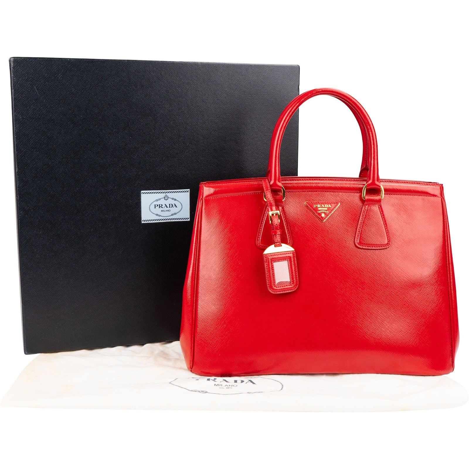 Prada – Saffiano Vernice Galleria Handtasche