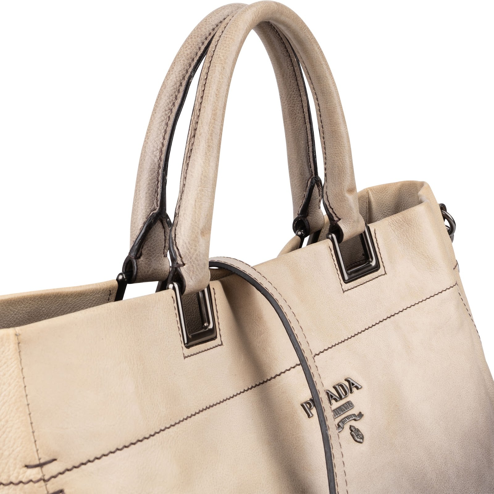 Prada - Vitello Antic Sfumato Tote Handbag